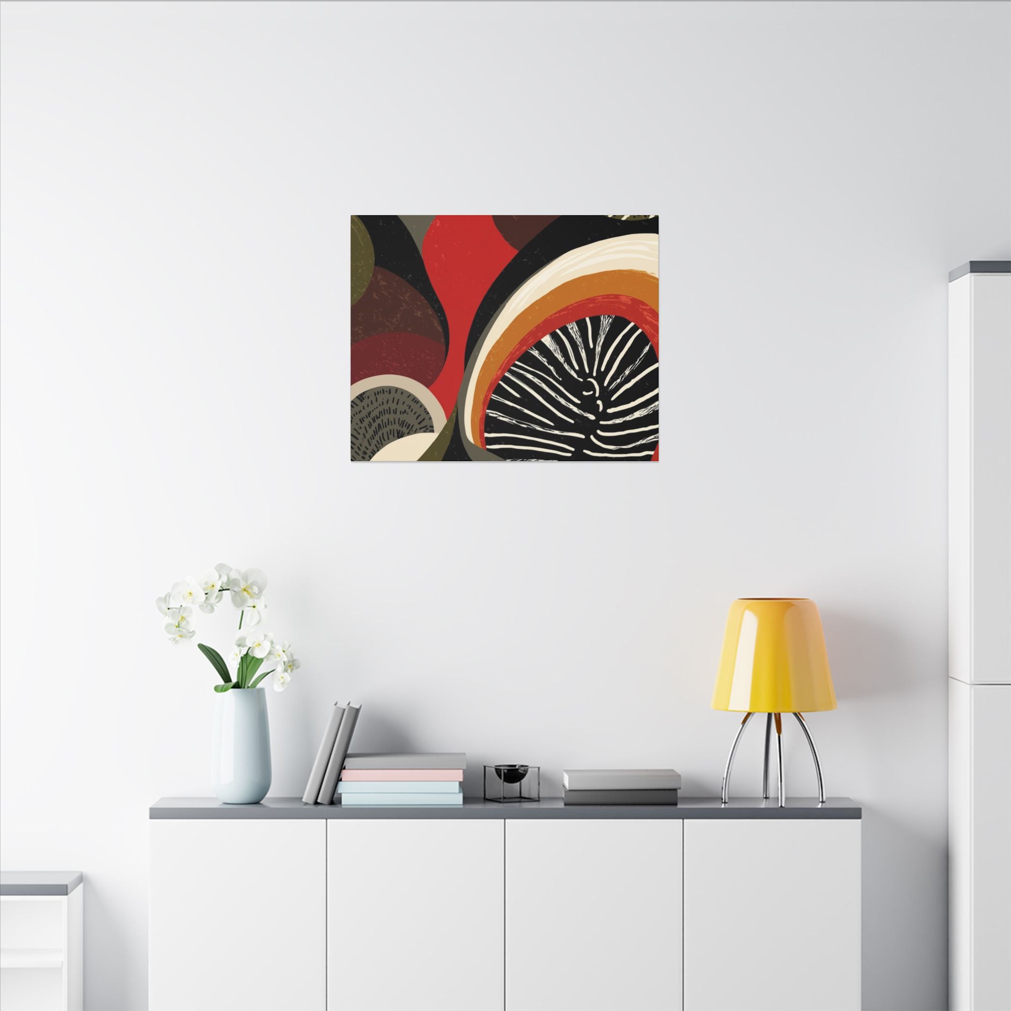 Harmonic Convergence: Organic Geometry, Mid-Century Modern Abstract, Earthy Palette Composition   |   Custom Orders Accepted