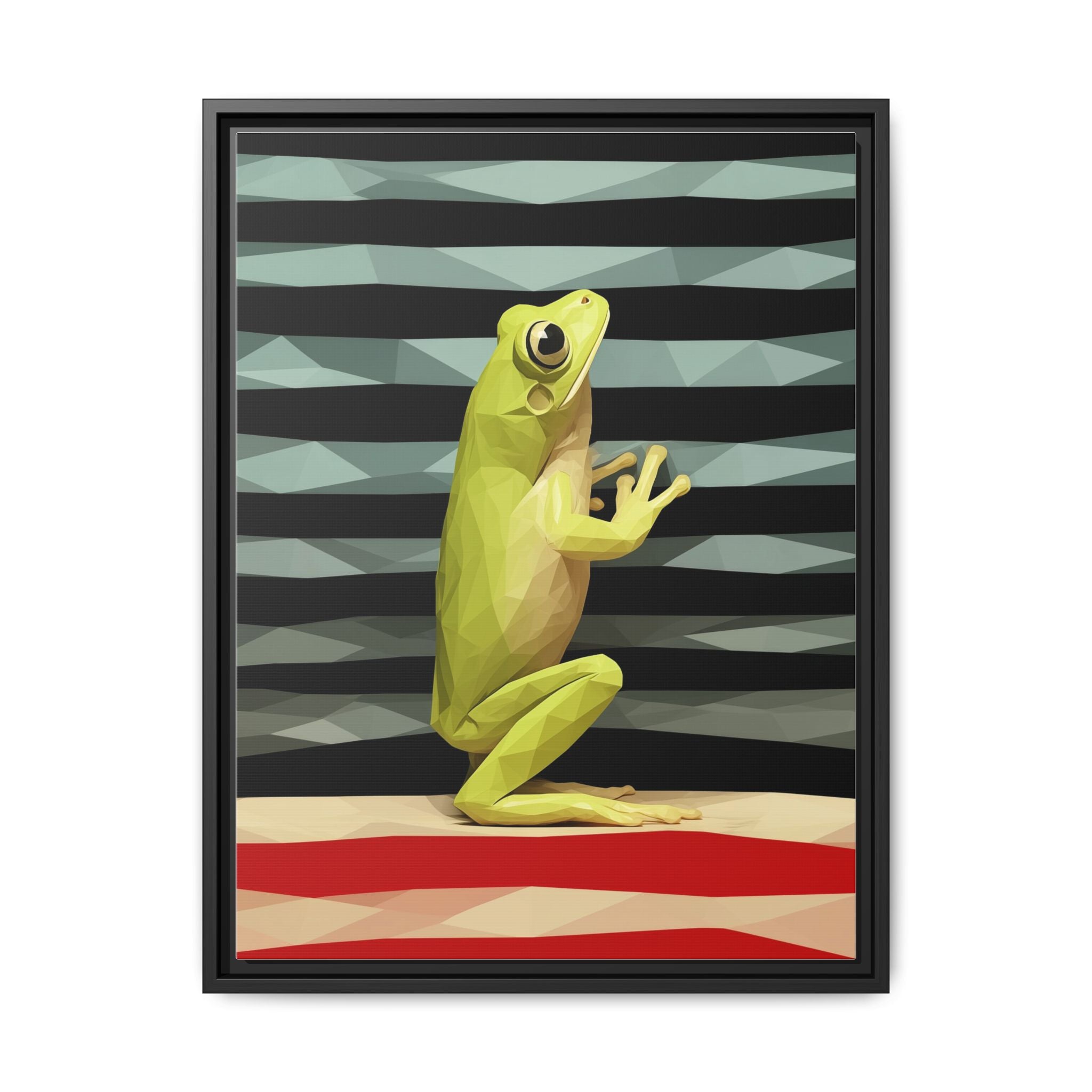 Geometric Frog Ascendant: Low-Poly Digital Amphibian, Architectural Nature Art   |    Custom Orders Available