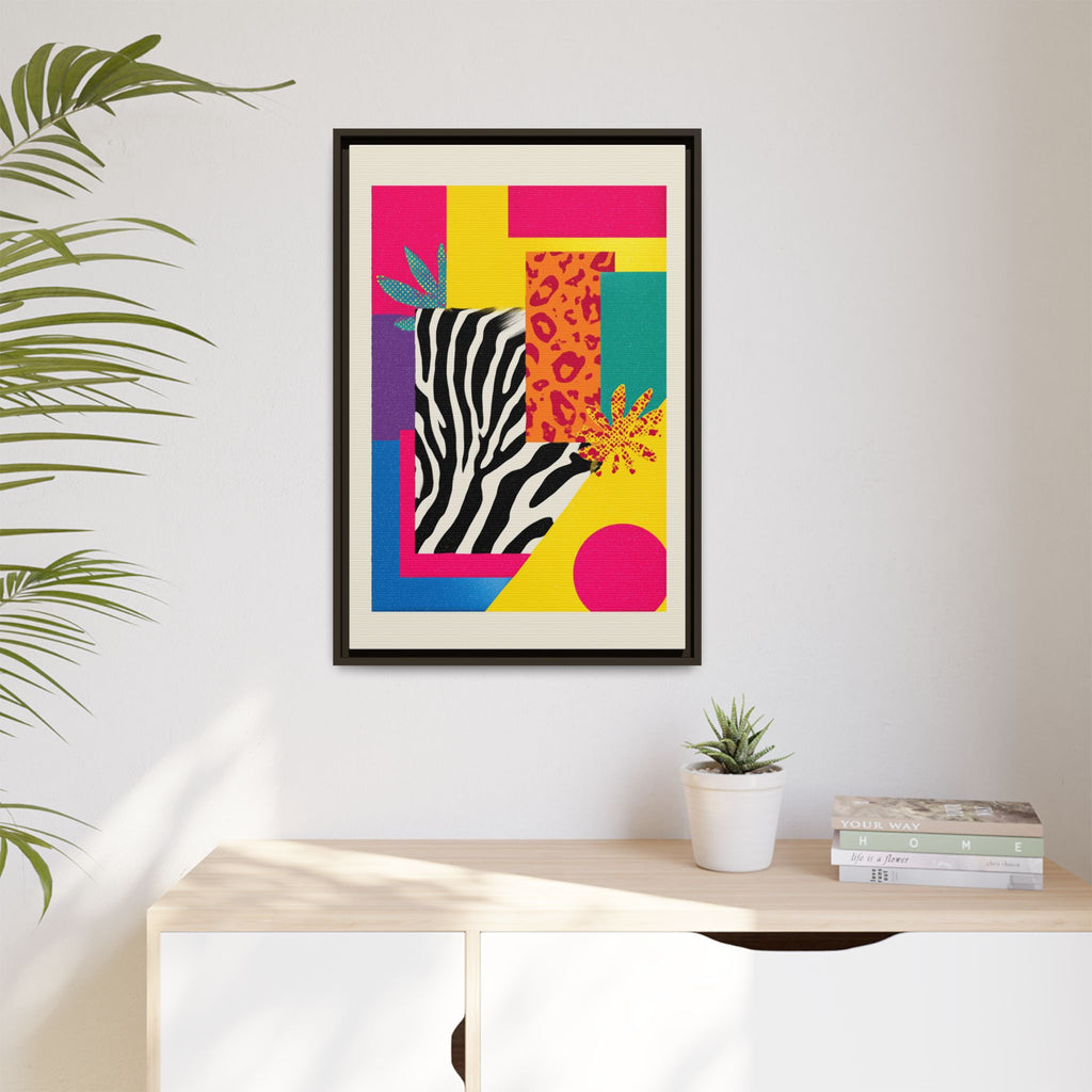 Zebra Stripes & Leopard Spots: 80s Pop Art Design, Memphis Style Graphic, Geometric Color Block Pattern   |   Custom Orders Accepted