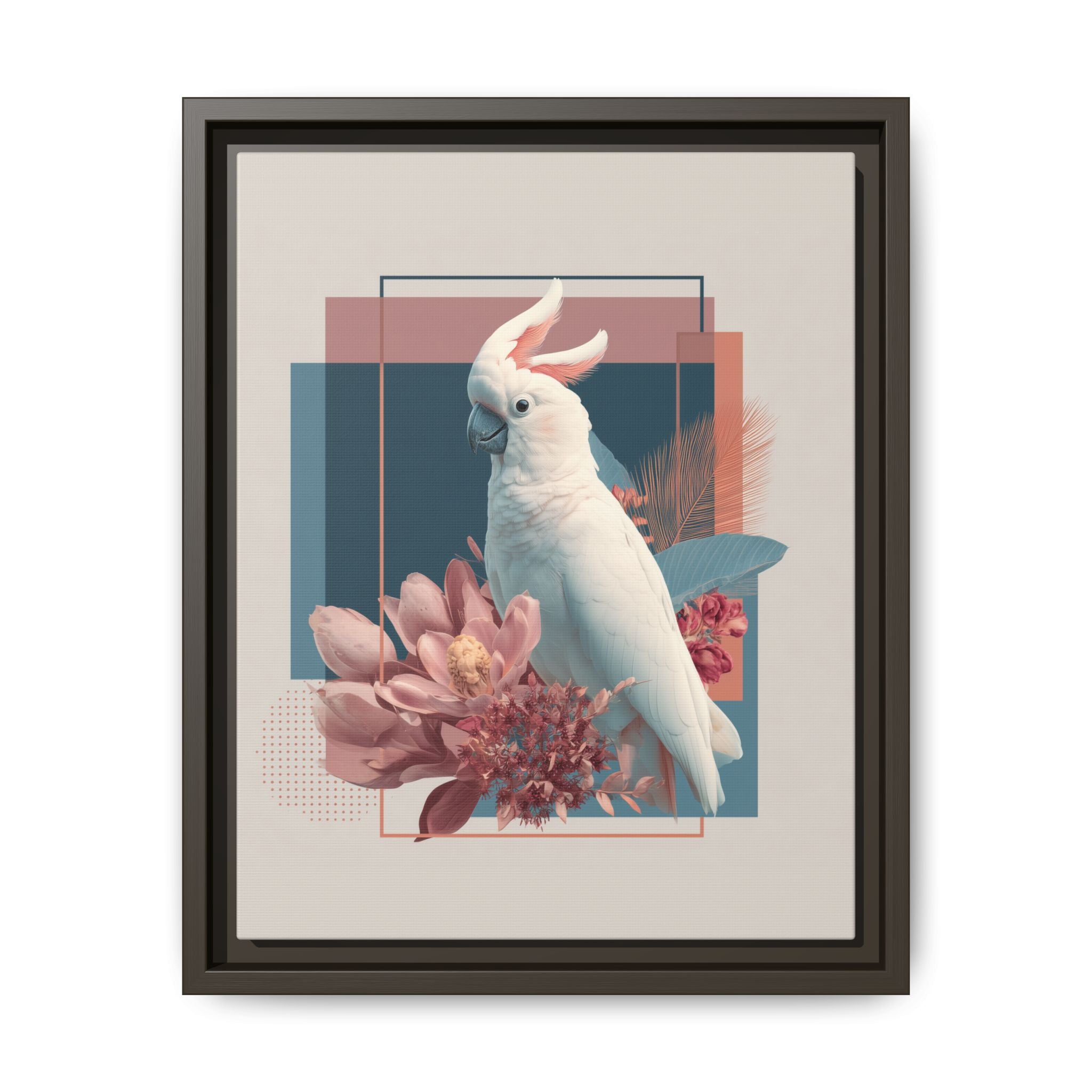 Ethereal Cockatoo: Geometric Wildlife Art, Digital Nature Portrait   |    Custom Orders Available