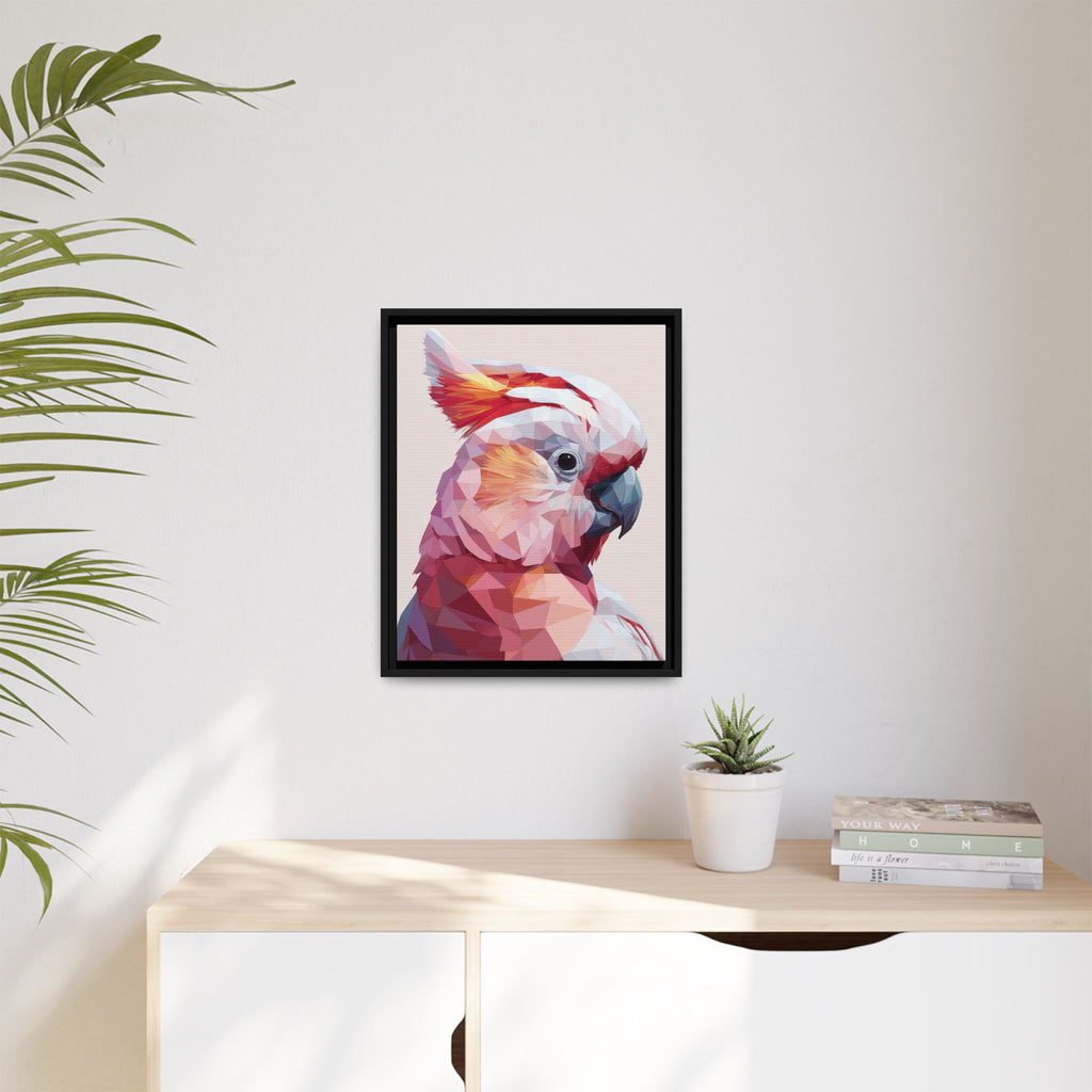 Prismatic Cockatoo: Geometric Bird Portrait, Low-Poly Digital Art   |  Personalized & Custom Orders Available