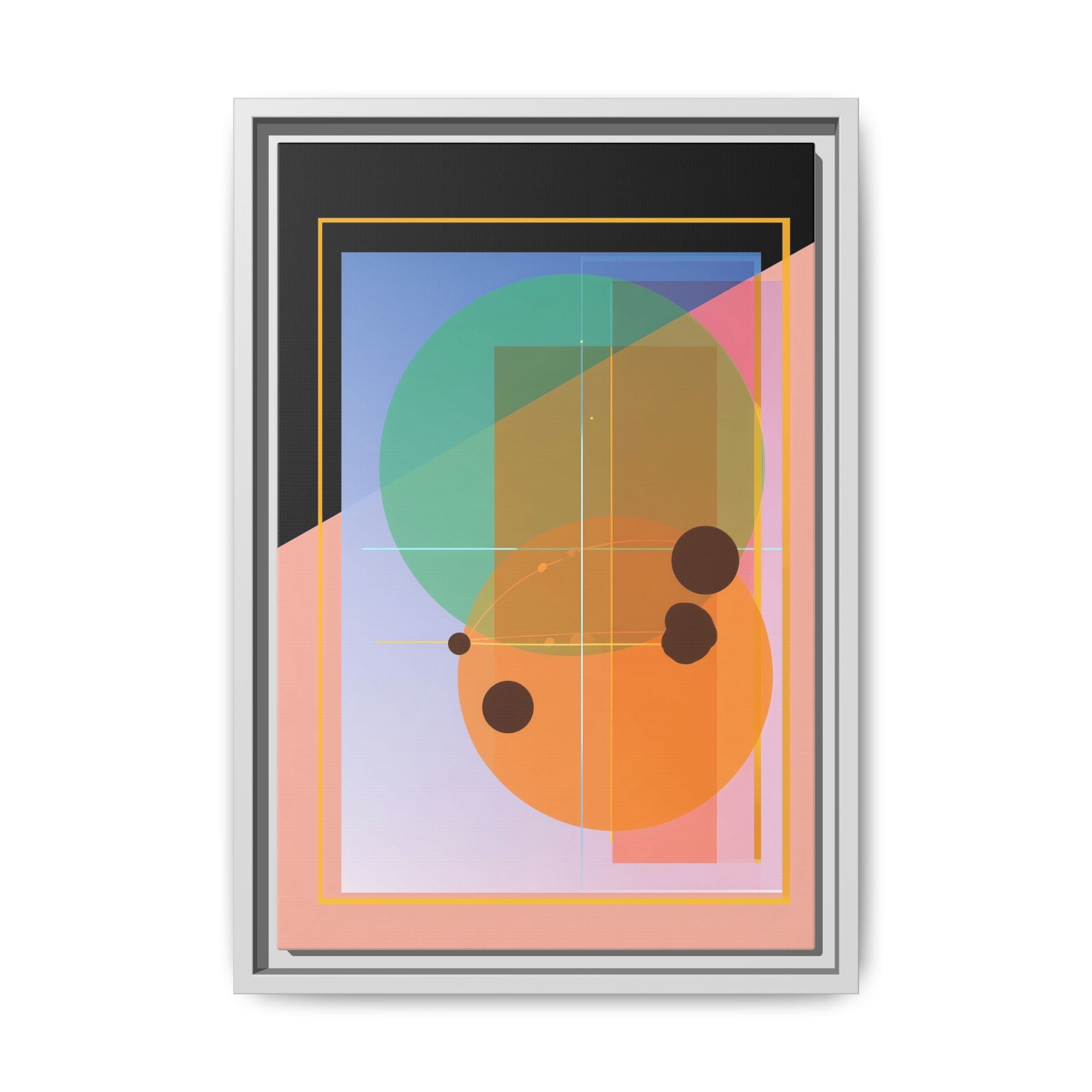 Geometric Harmony: Abstract Composition, Overlapping Shapes, Precision Design   |   Custom Orders Accepted