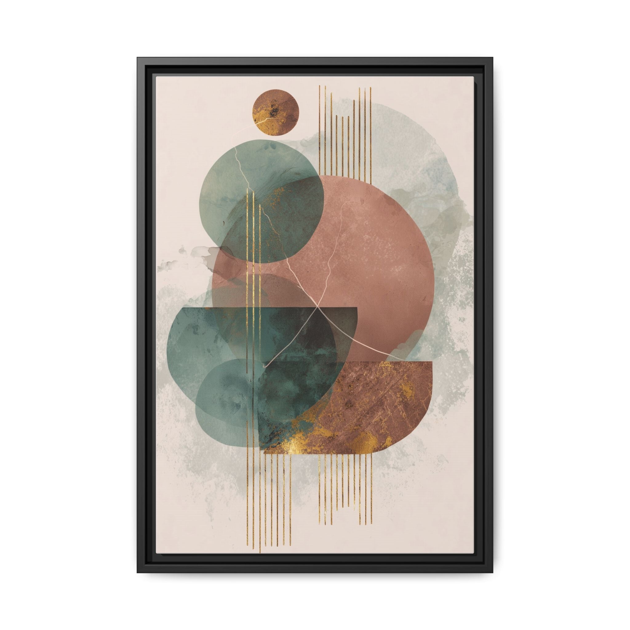 Translucent Geometries: Abstract Circles, Mid-Century Minimalism, Watercolor Layers   |   Custom Orders Accepted