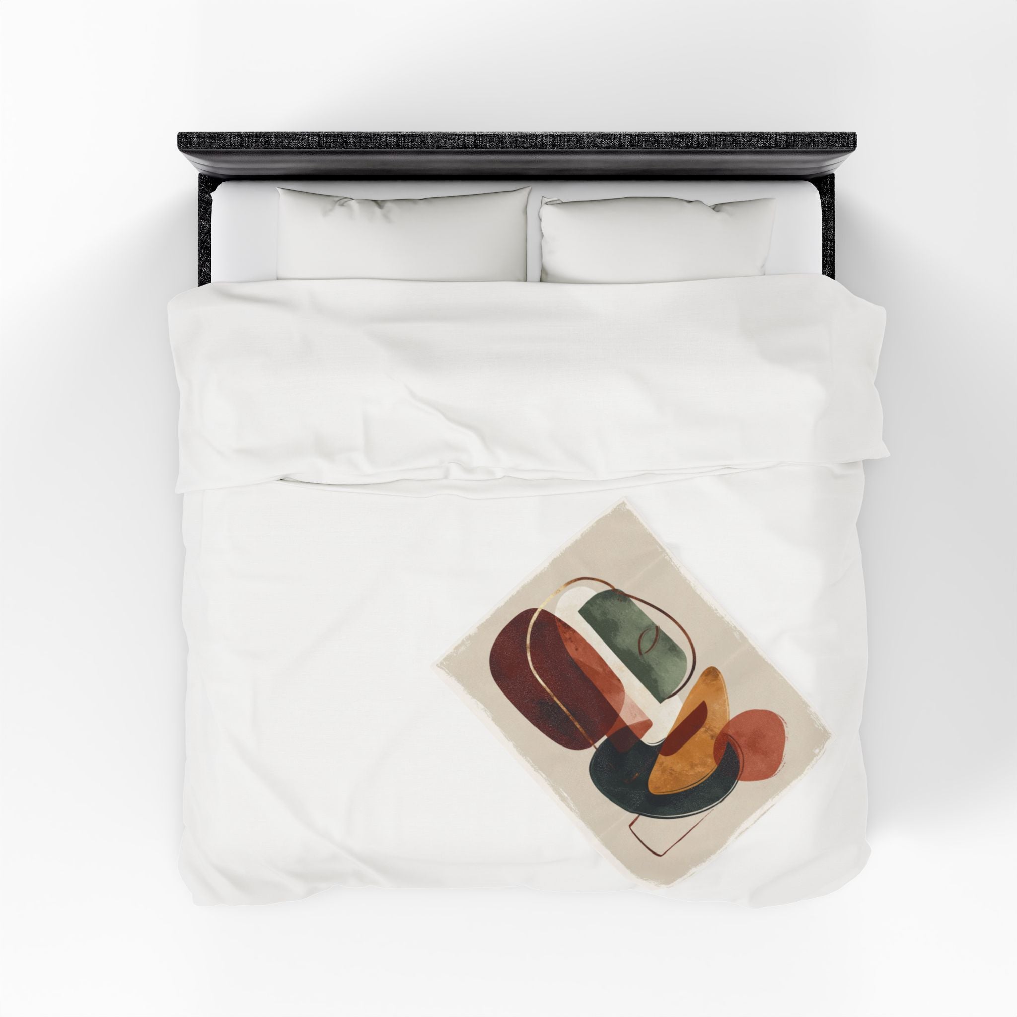 Organic Geometry: Layered Shapes in Earthy Tones, Mid-Century Modern Abstract   |    Custom Orders Available