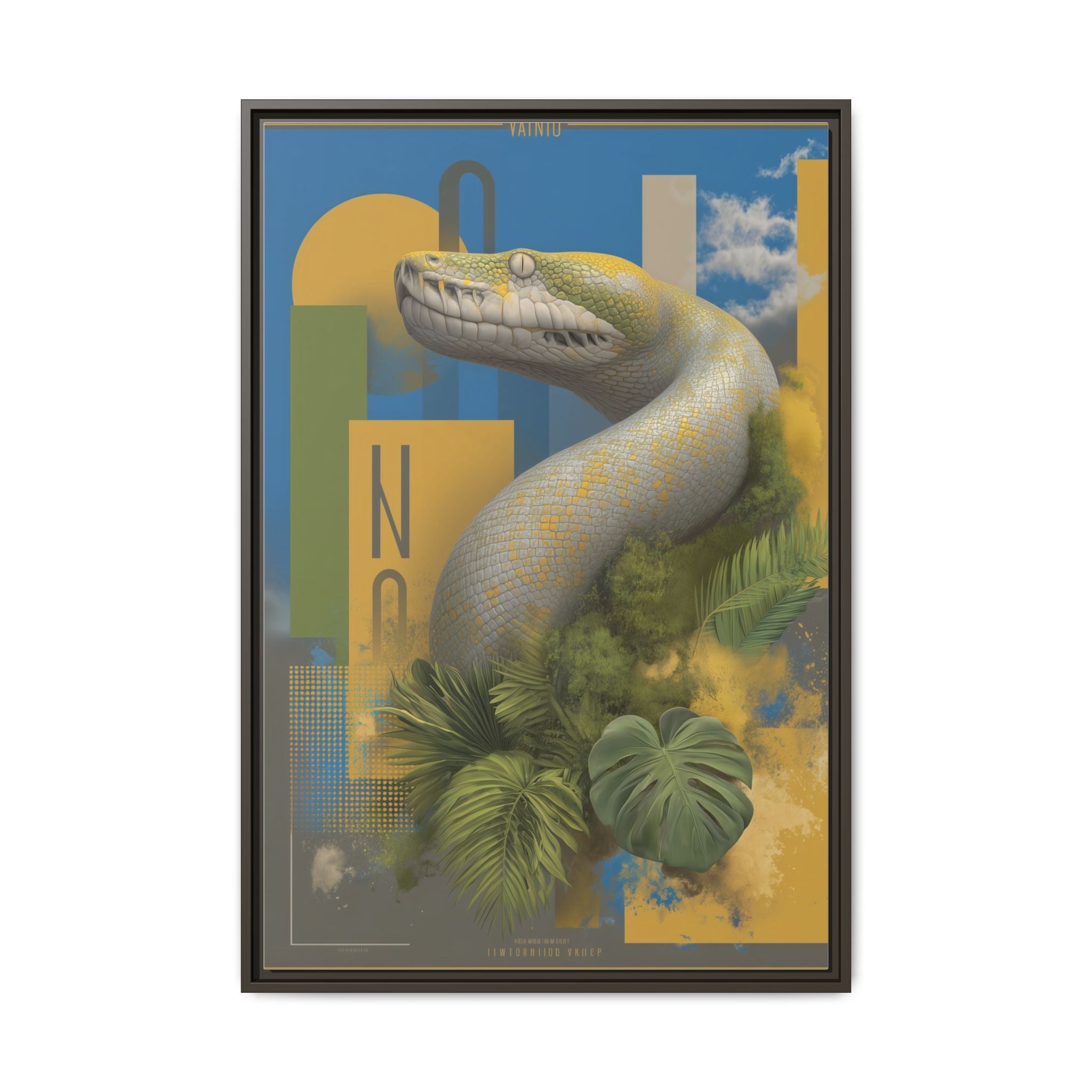 Serpent's Geometry: Tropical Realism, Digital Wildlife Composition   |    Custom Orders Available