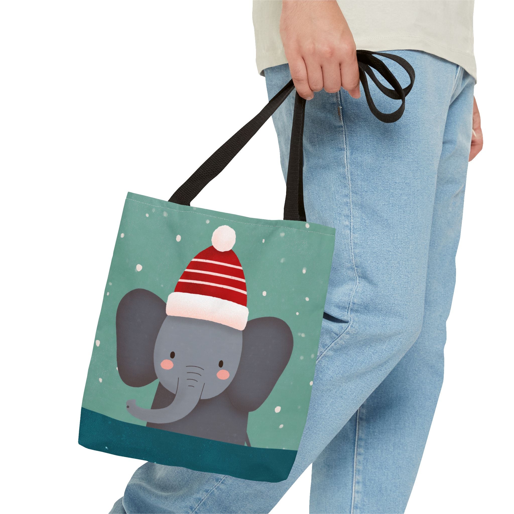 Cute Christmas Elephant Tote Bag (AOP)