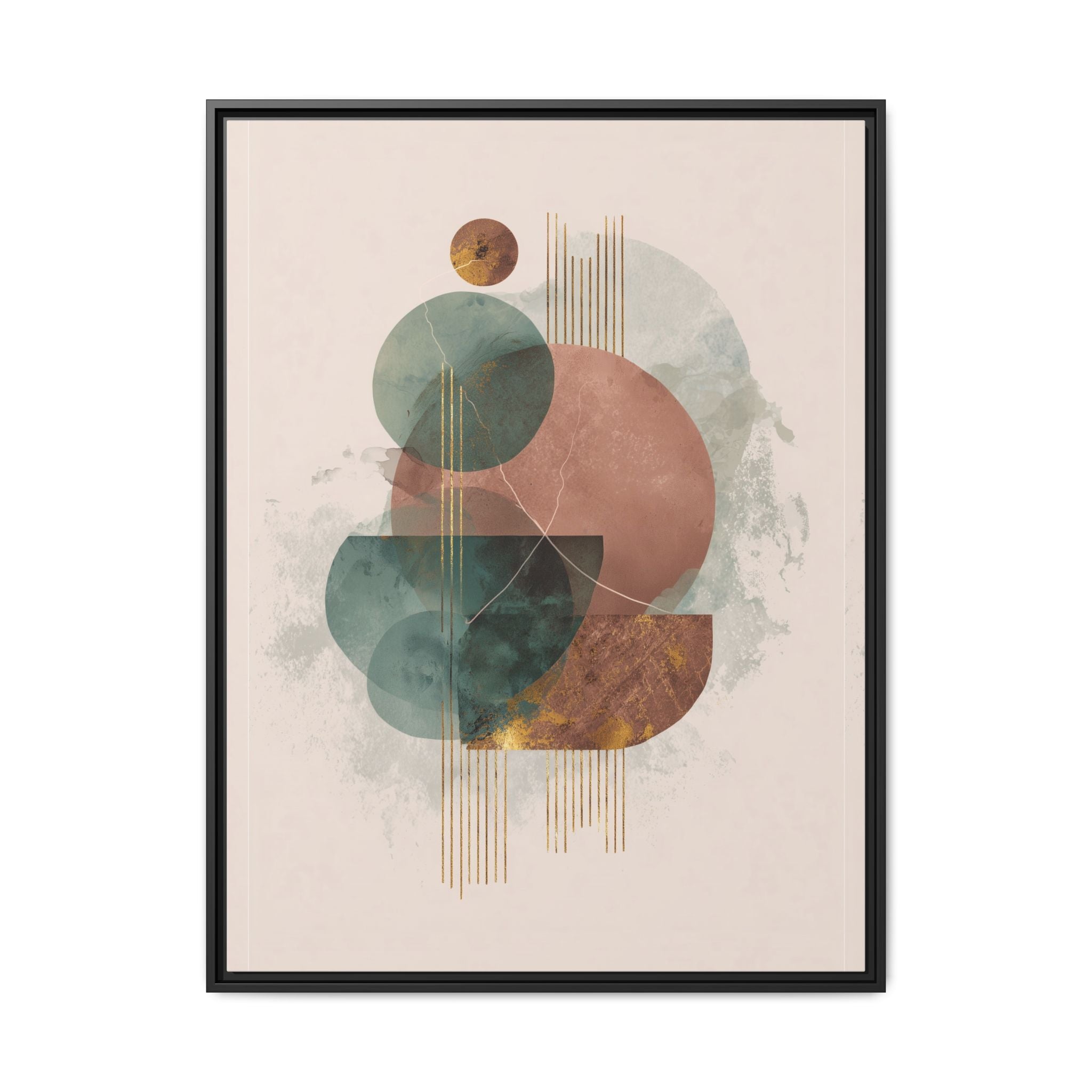 Translucent Geometries: Abstract Circles, Mid-Century Minimalism, Watercolor Layers   |   Custom Orders Accepted
