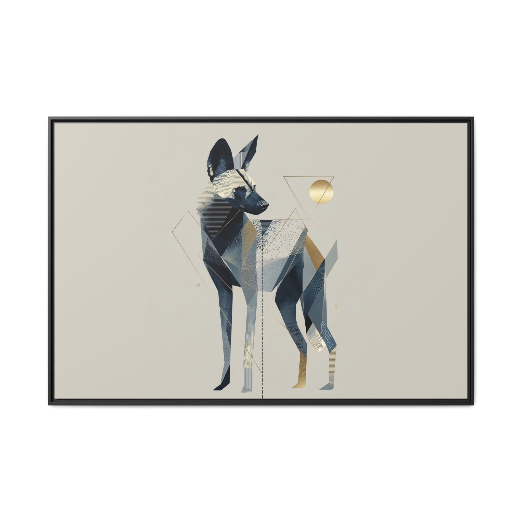 Canine Geometry: Fragmented African Wild Dog Portrait, Modern Graphic Design Study   |  Personalized & Custom Orders Available