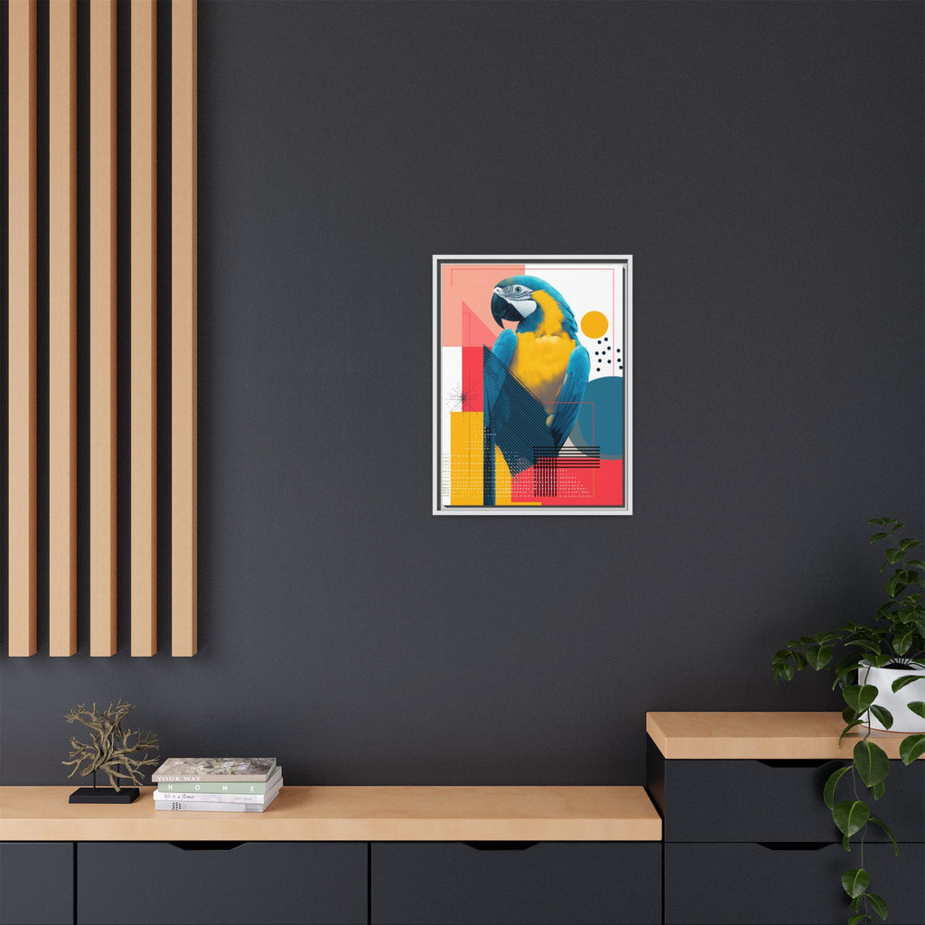 Macaw in Geometry: Vibrant Wildlife Digital Art, Modernist Design Fusion   |    Custom Orders Available
