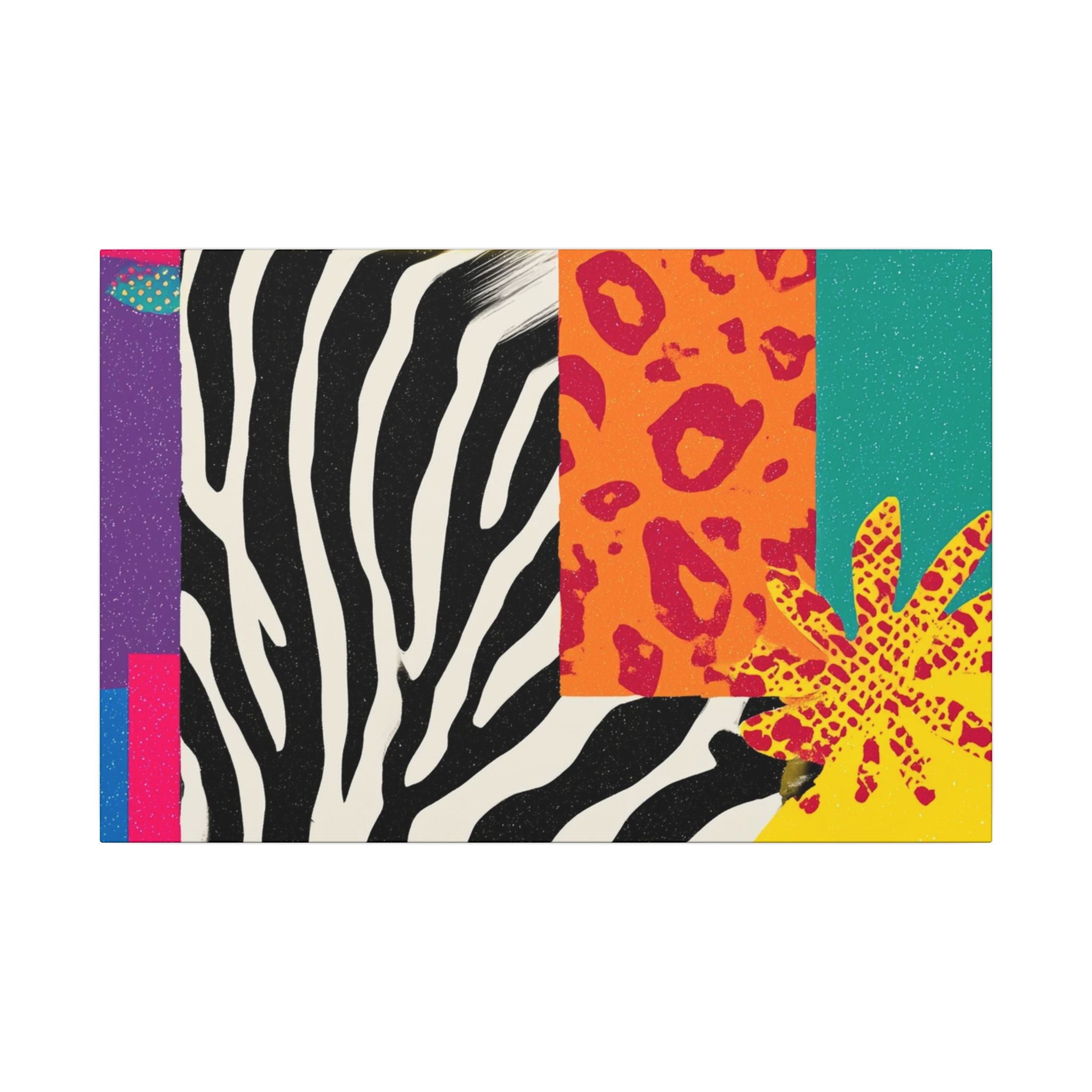 Copy of Pop Geometry: Zebra Leopard Fusion, Geometric Color Block, Modern Abstract Design   |   Custom Orders Accepted