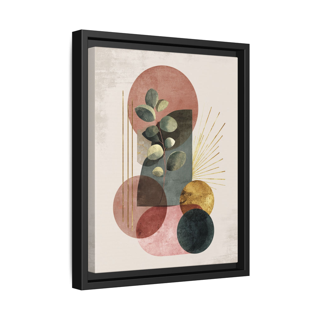 Botanical Geometric Symphony: Eucalyptus Harmony, Metallic Intersections, Modern Earth Tones   |   Custom Orders Accepted