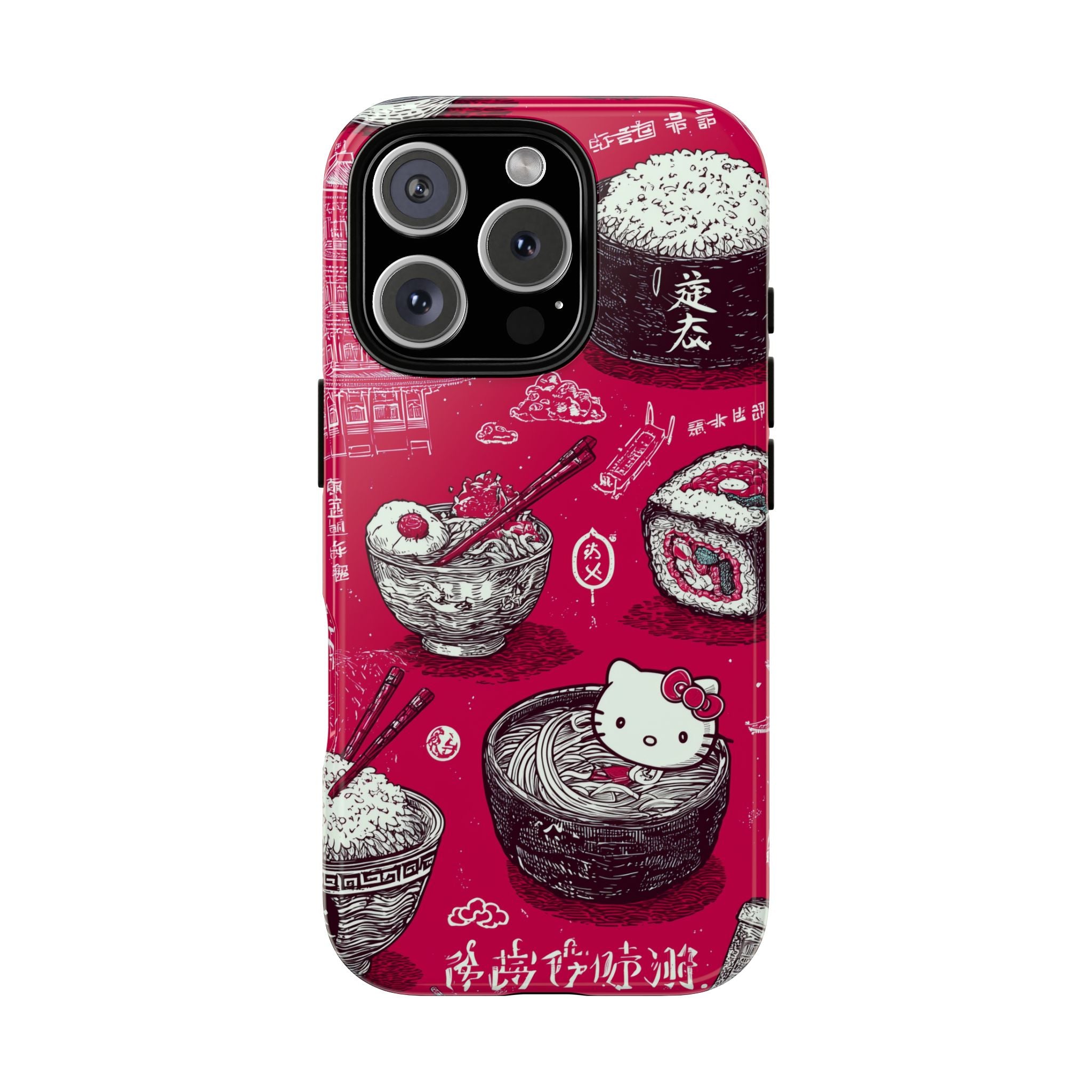 Japanese Kitty Vibrant Phone Case - Tough Case | Funky, Colorful, Unique Design for Personalization, Gift, Accessory, Protection, Trendy