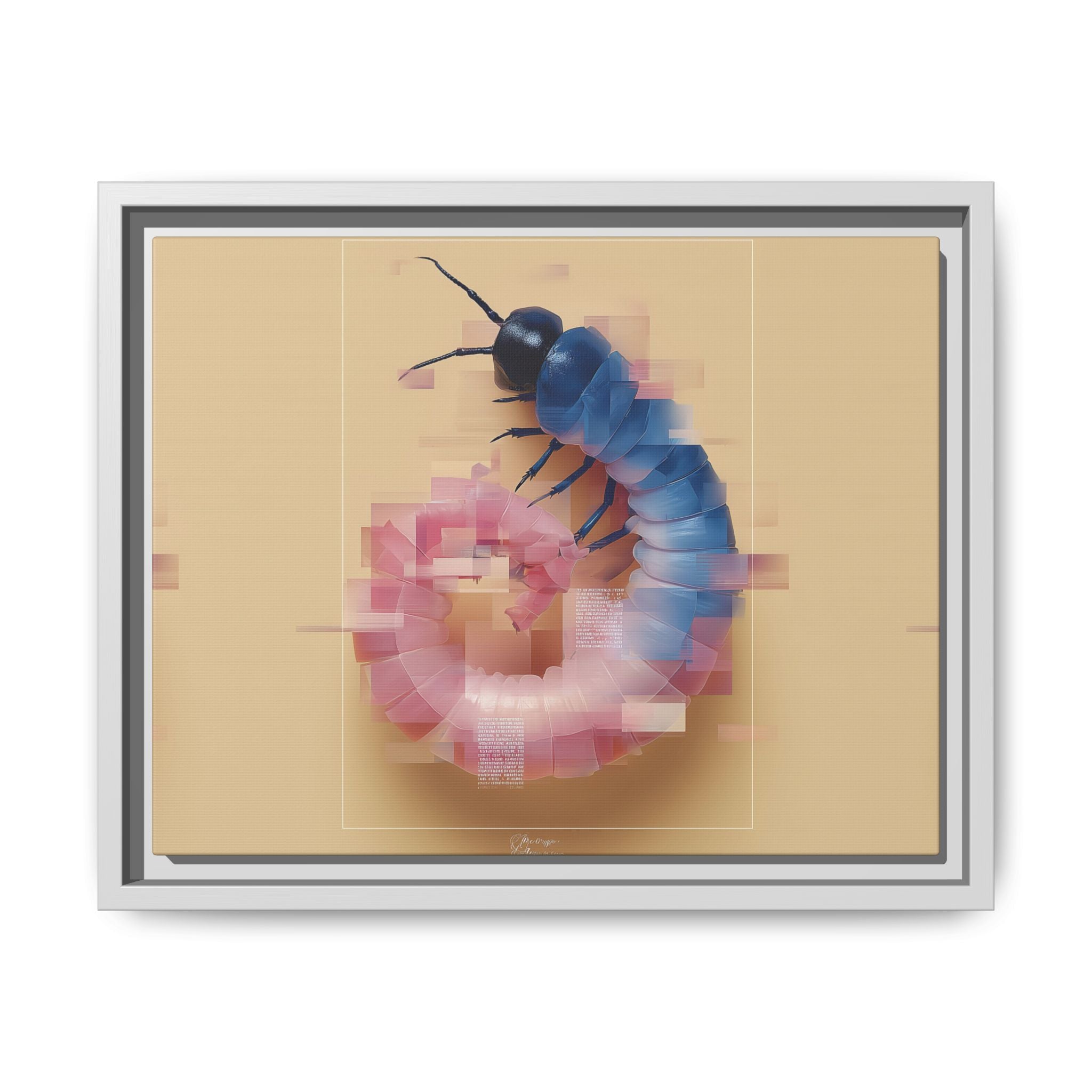 Glitched Symmetry: Digital Insect Mosaic, Pixelated Fragmentation   |    Custom Orders Available