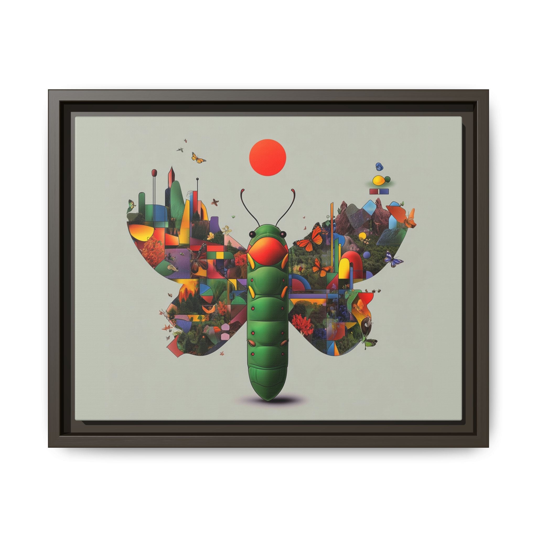 Metamorphosis of Geometry: Digital Nature Mosaic, Surreal Butterfly Landscape   |    Custom Orders Available