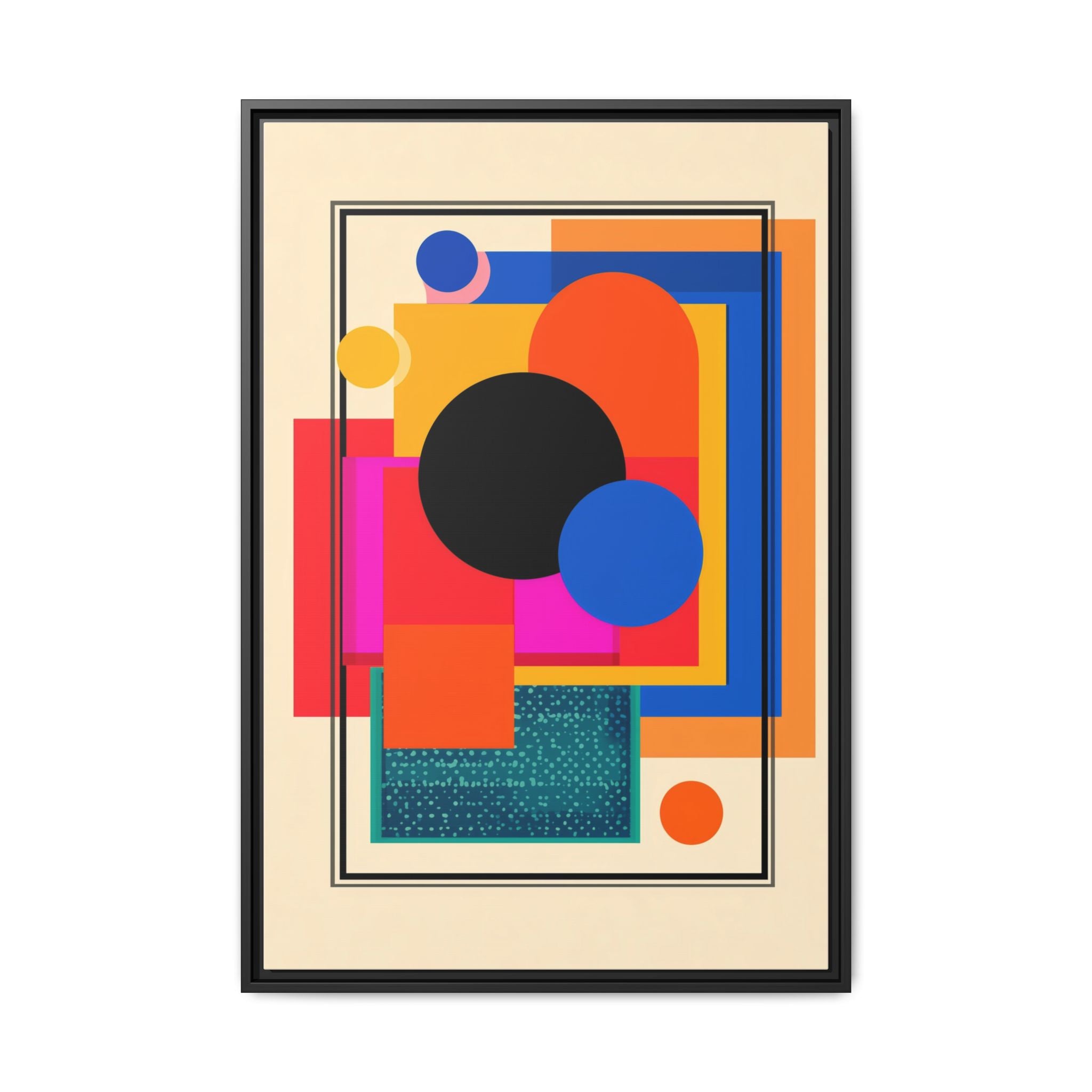 Geometric Harmony: Abstract Color Blocks, Mid-Century Modern Design, Minimalist Art Composition   |   Custom Orders Accepted