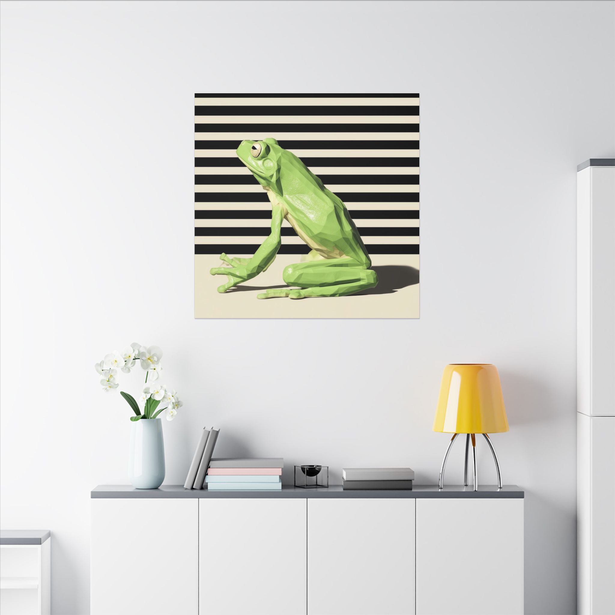 Geometric Frog: Low-Poly Wildlife Art, Modern Minimalist Design   |    Custom Orders Available