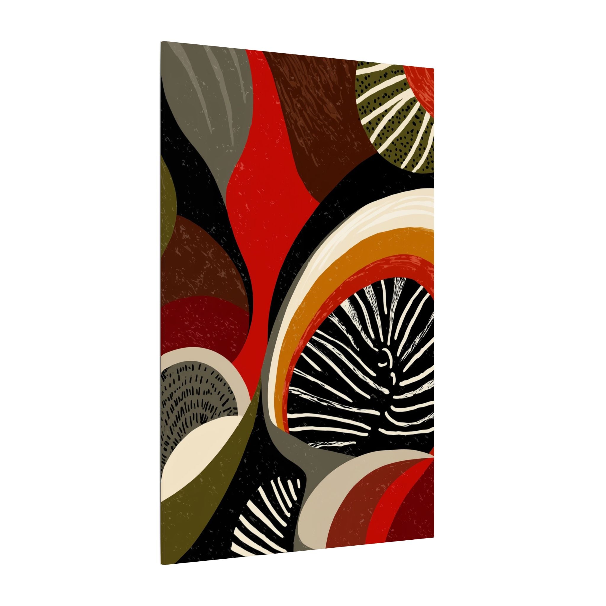 Harmonic Convergence: Organic Geometry, Mid-Century Modern Abstract, Earthy Palette Composition   |   Custom Orders Accepted