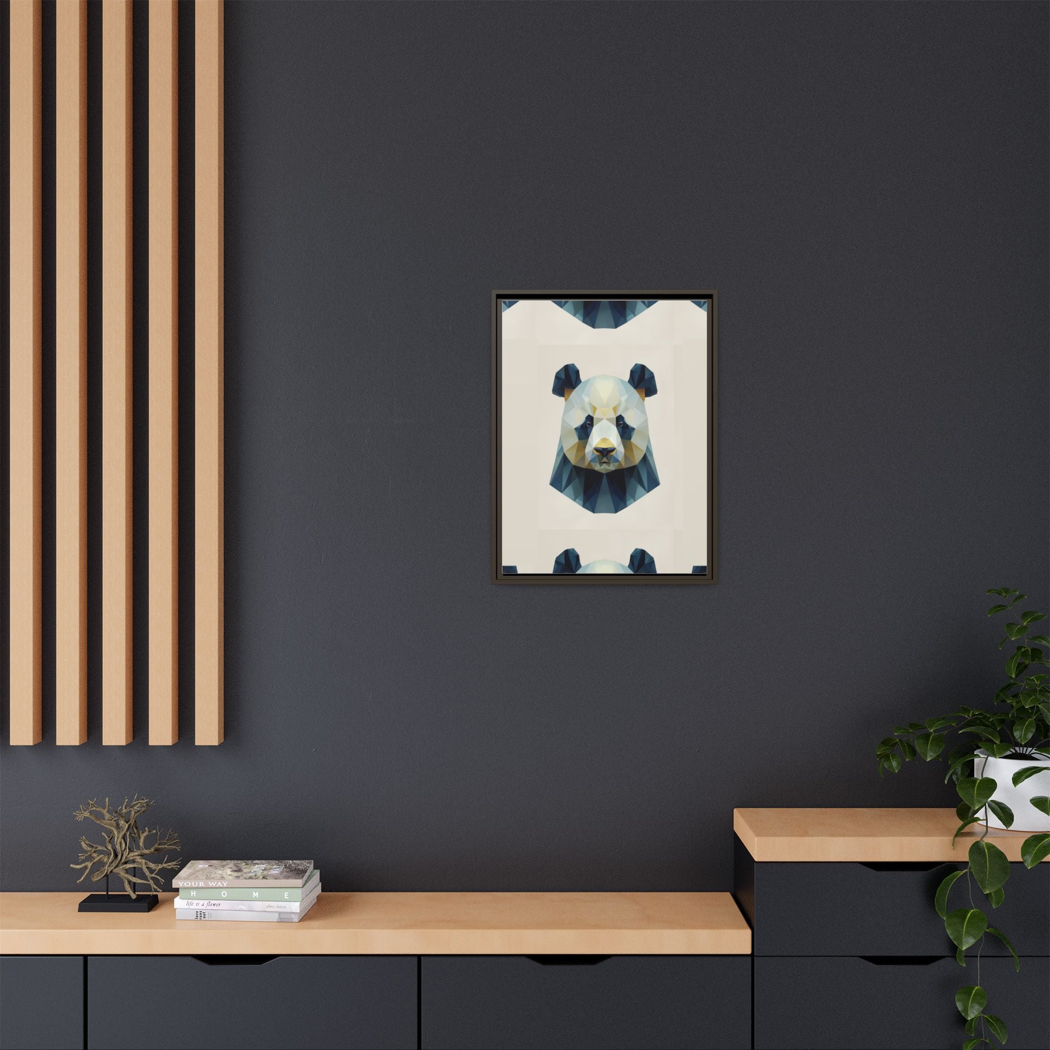 Geometric Panda Prism: Low-Poly Digital Wildlife Art, Minimalist Triangular Design   |  Personalized & Custom Orders Available