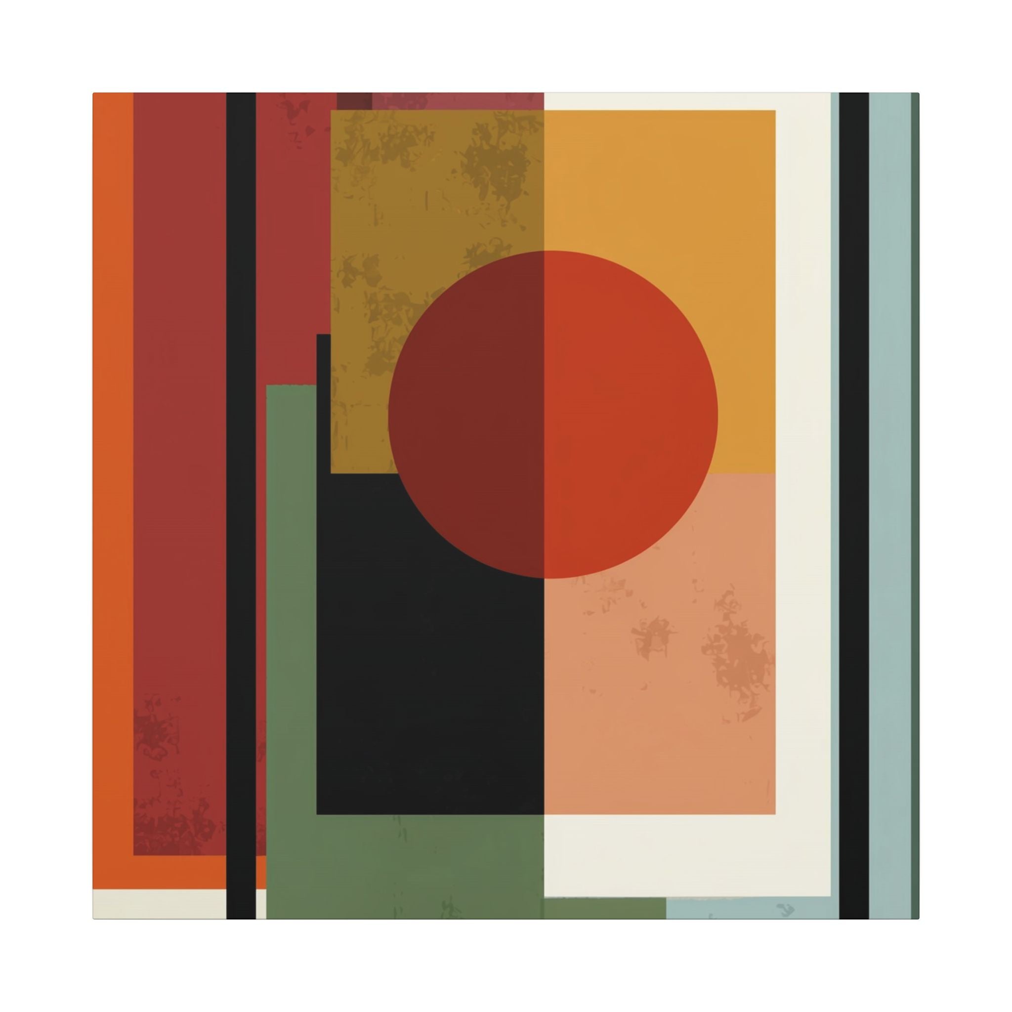 Geometric Harmony: Bauhaus Inspired Design, Mid-Century Modern Composition, Abstract Rectangular Layers   |   Custom Orders Accepted