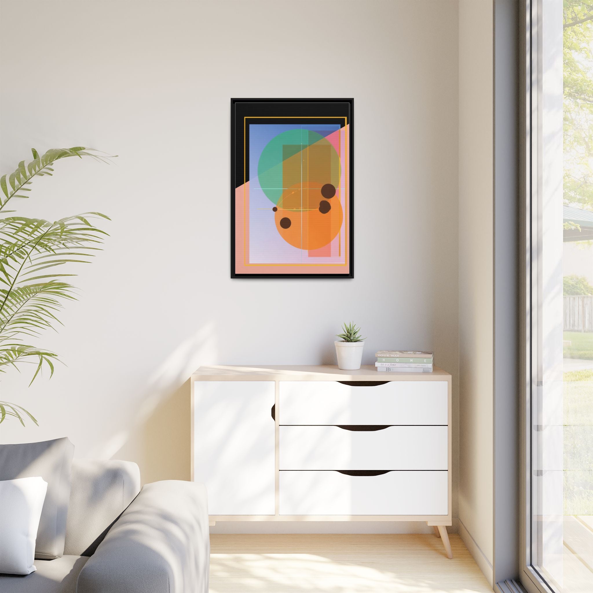 Geometric Harmony: Abstract Composition, Overlapping Shapes, Precision Design   |   Custom Orders Accepted