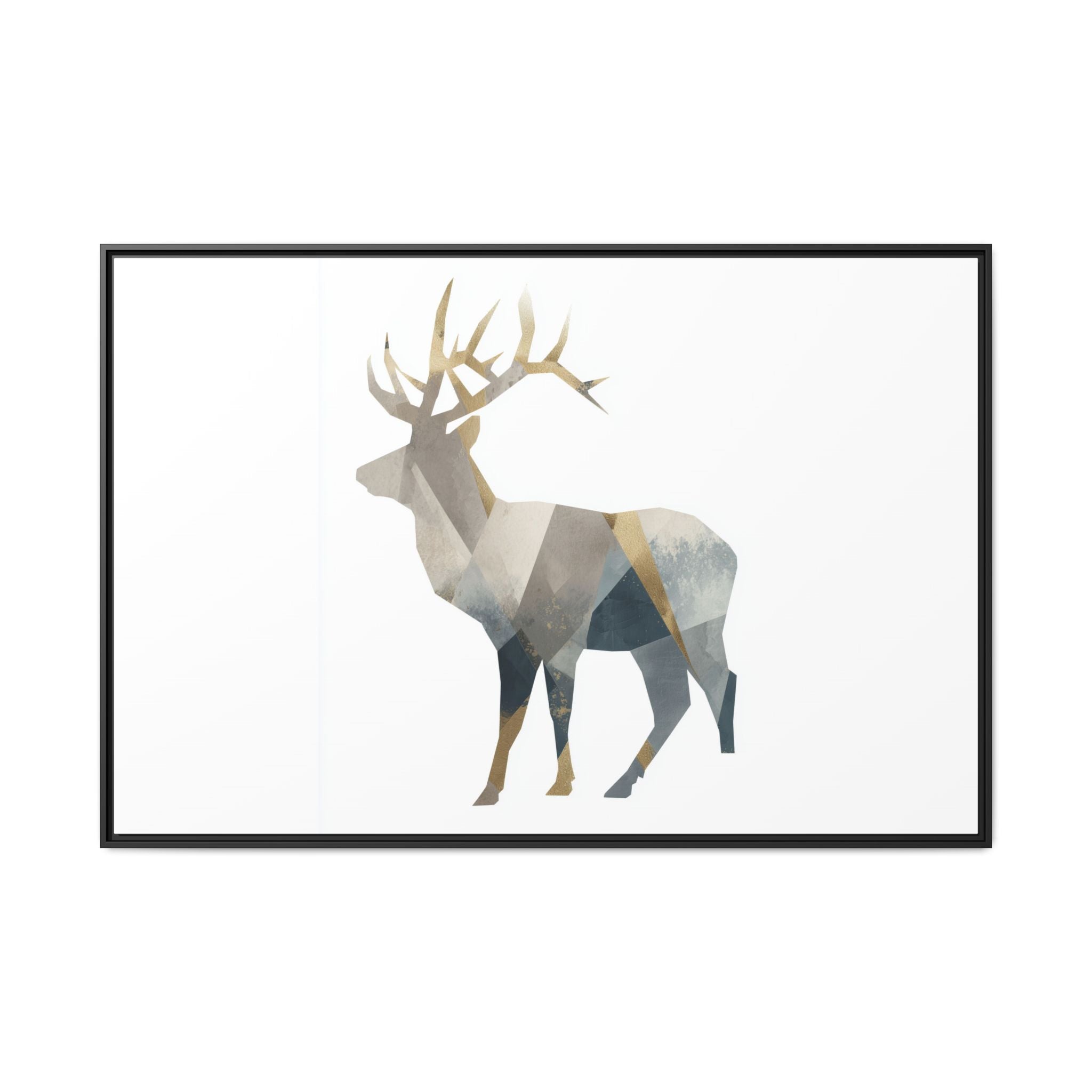 Geometric Deer Silhouette: Modern Wildlife Art, Minimalist Abstract Landscape   |  Personalized & Custom Orders Available