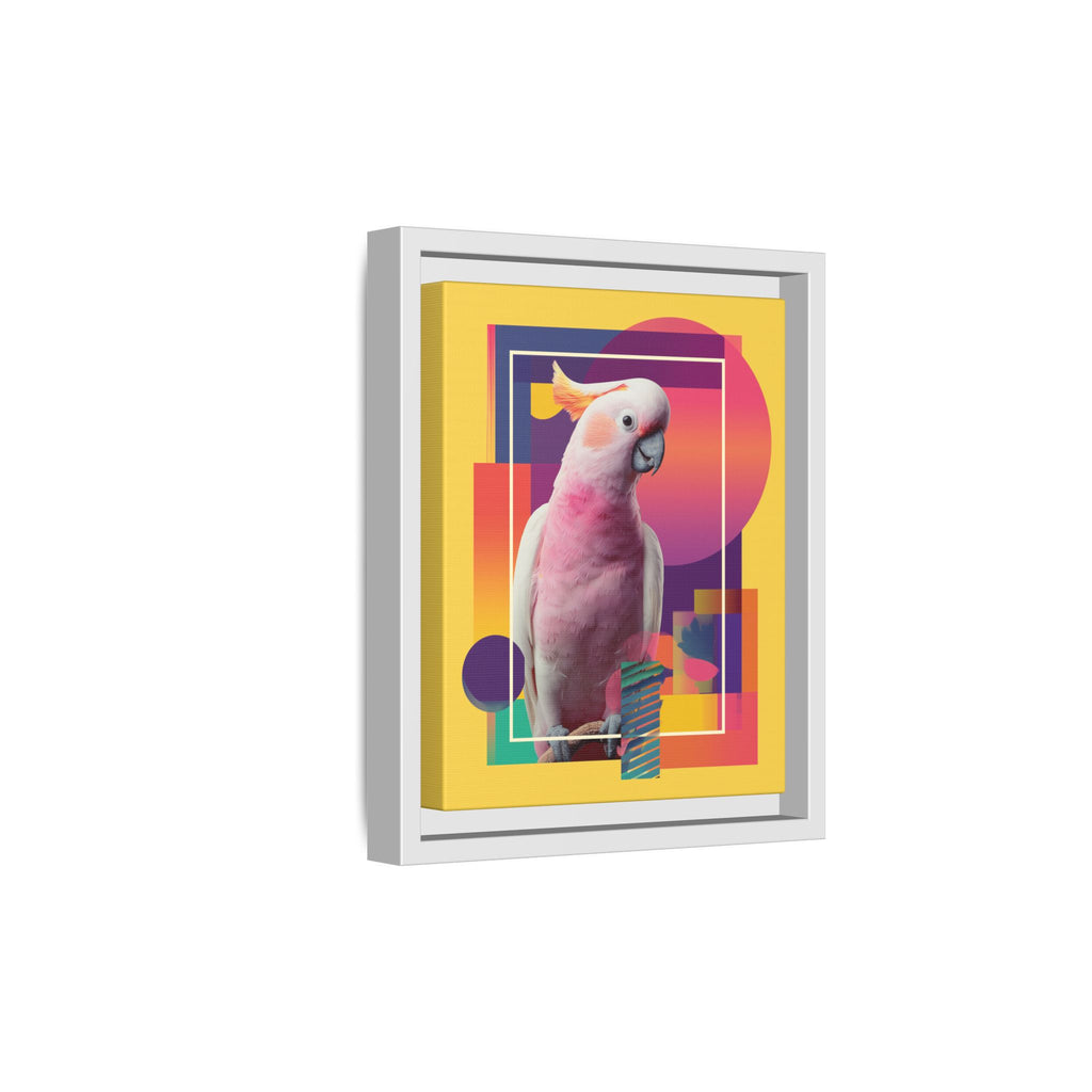 Geometric Cockatoo Composition: Moluccan Parrot Portrait, Modern Abstract Design   |    Custom Orders Available