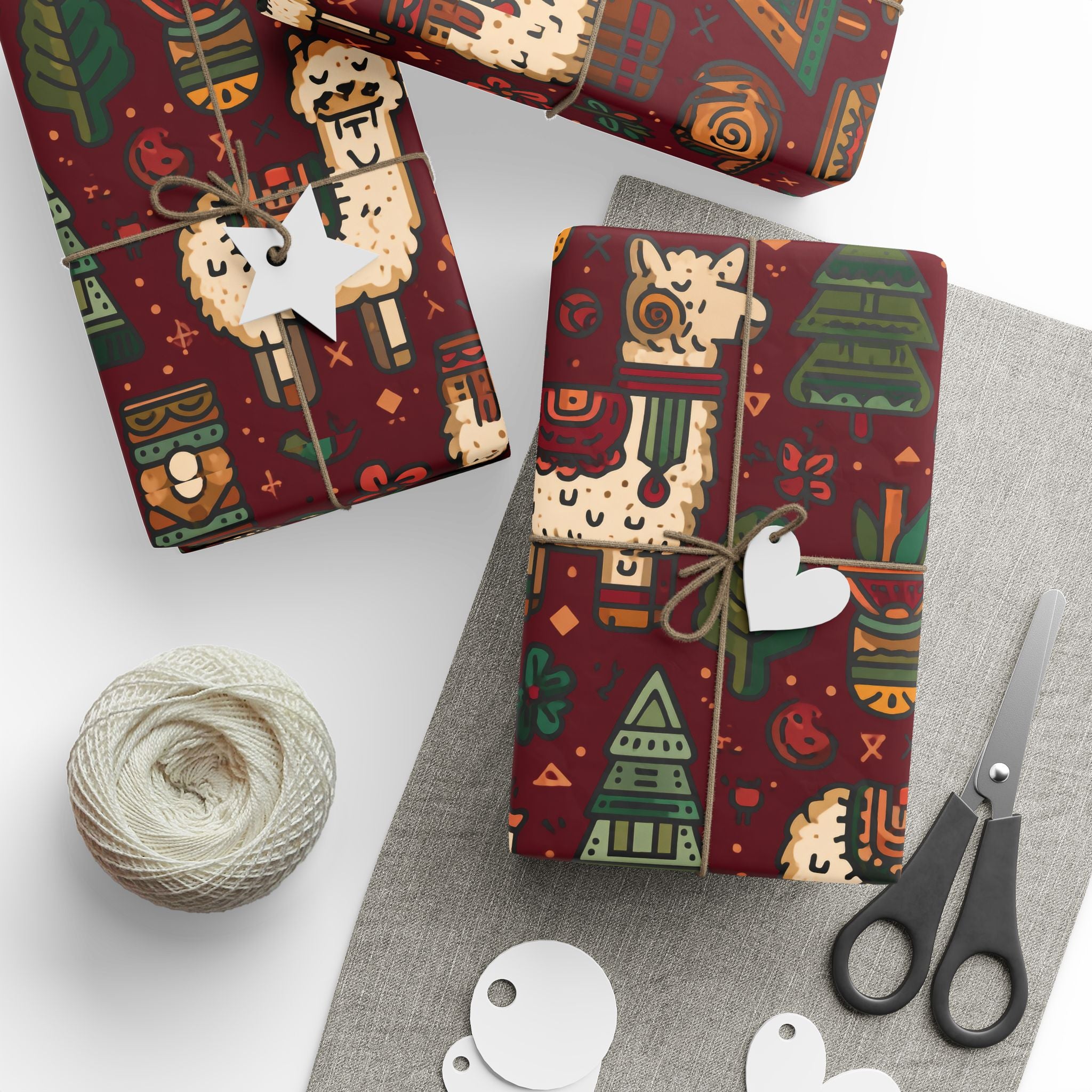 Wrapping Paper, Peruvian Style, Llamas & Alpacas, Inca Design, Gift Wrap, Holiday Gift Wrap, Party Supplies, Decorative Paper, Crafting