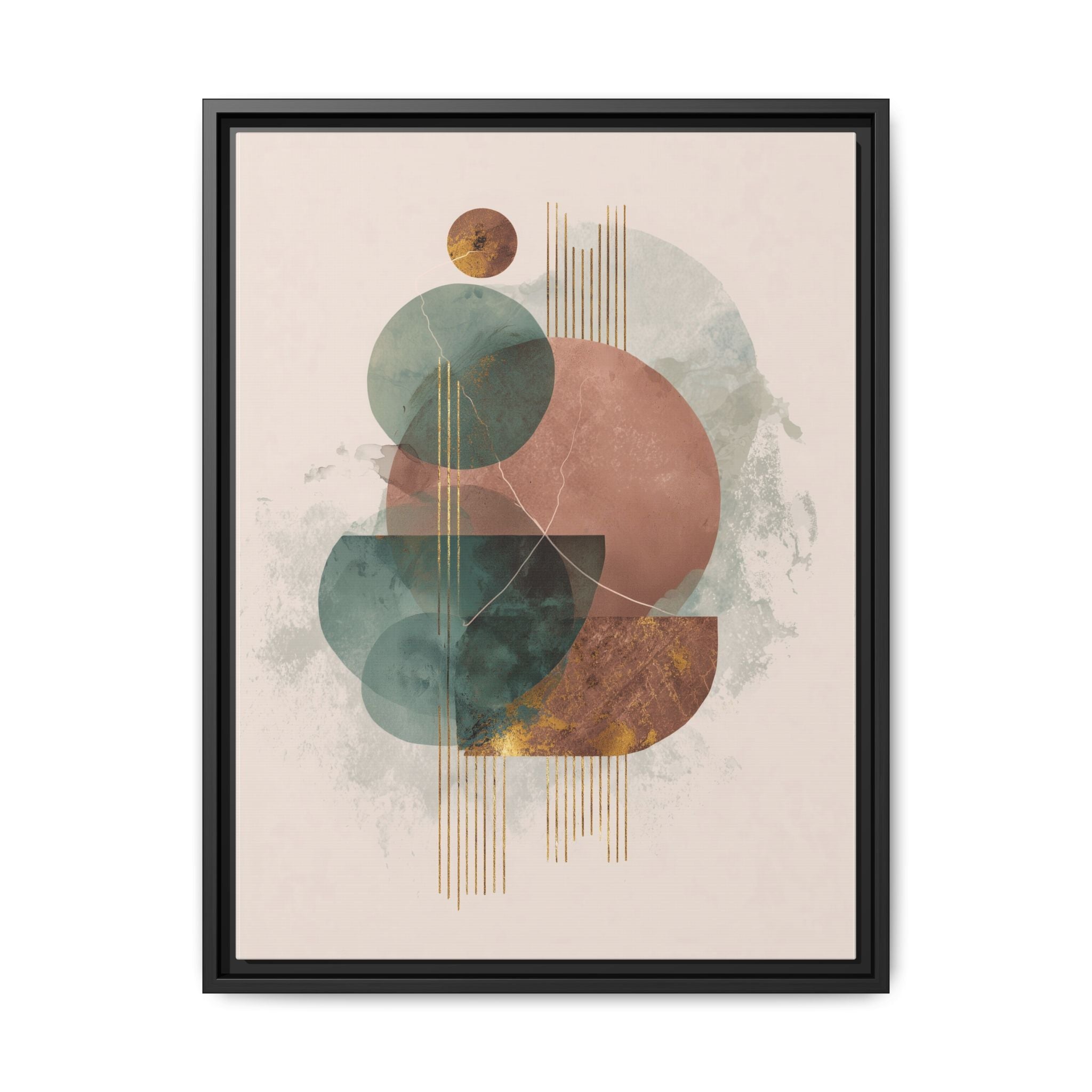 Translucent Geometries: Abstract Circles, Mid-Century Minimalism, Watercolor Layers   |   Custom Orders Accepted