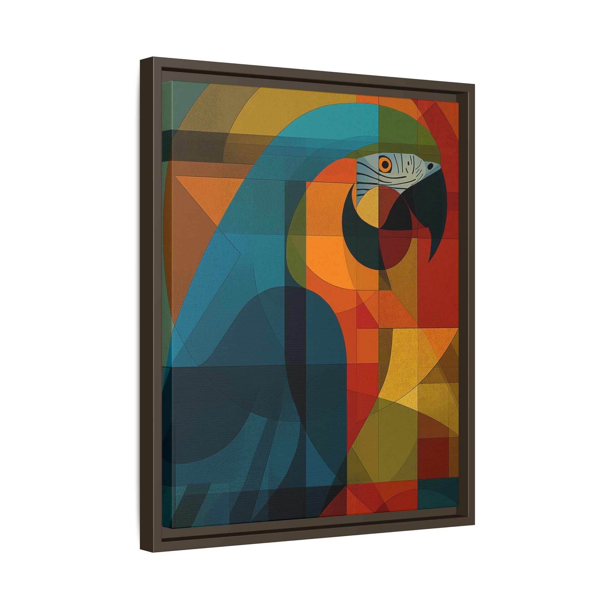 Prismatic Parrot Framed Print : Cubist Digital Geometry, Modernist Color Fragmentation   |  Personalized & Custom Orders Available