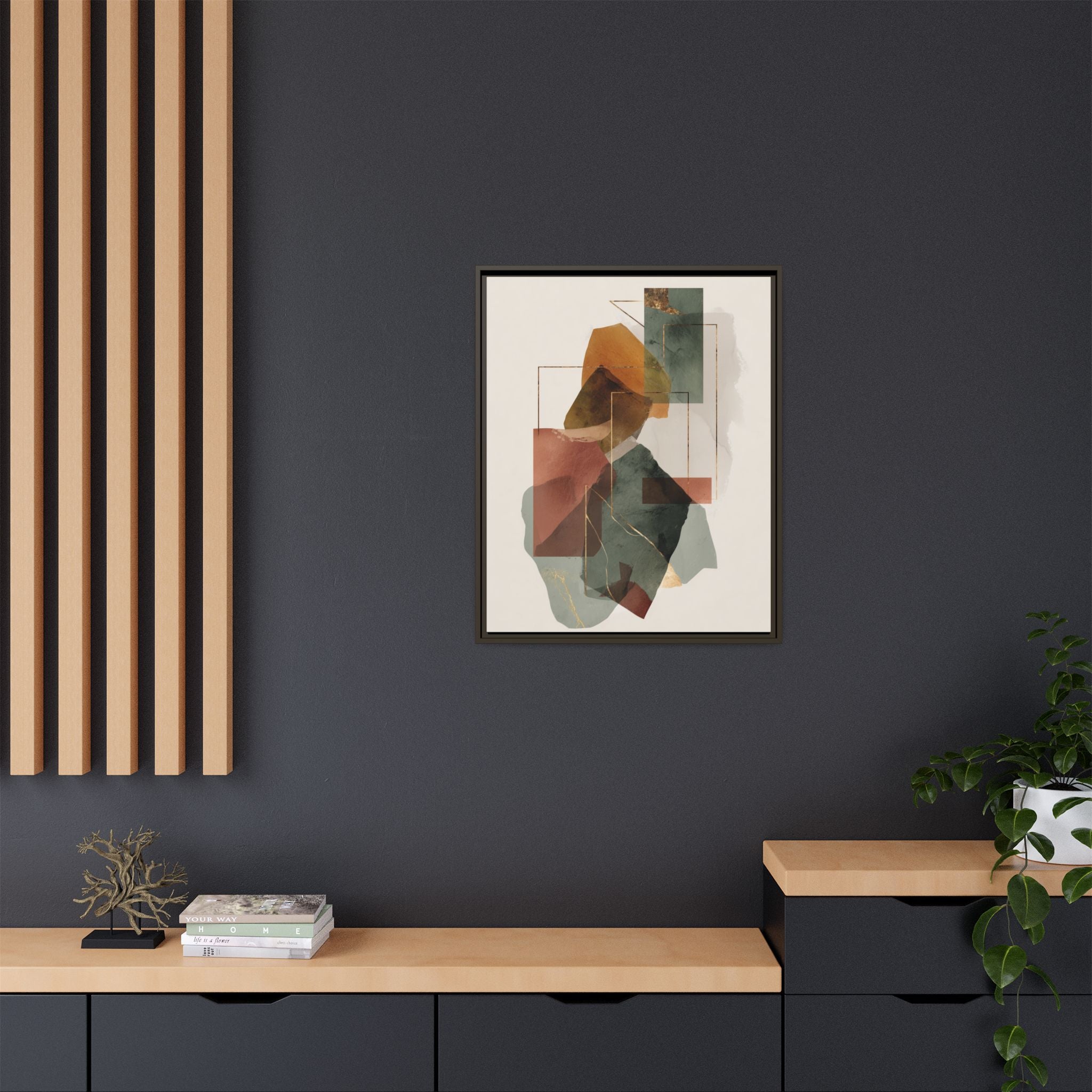 Harmonic Geometries: Architectural Abstraction, Earthy Palette, Minimalist Composition   |   Custom Orders Accepted