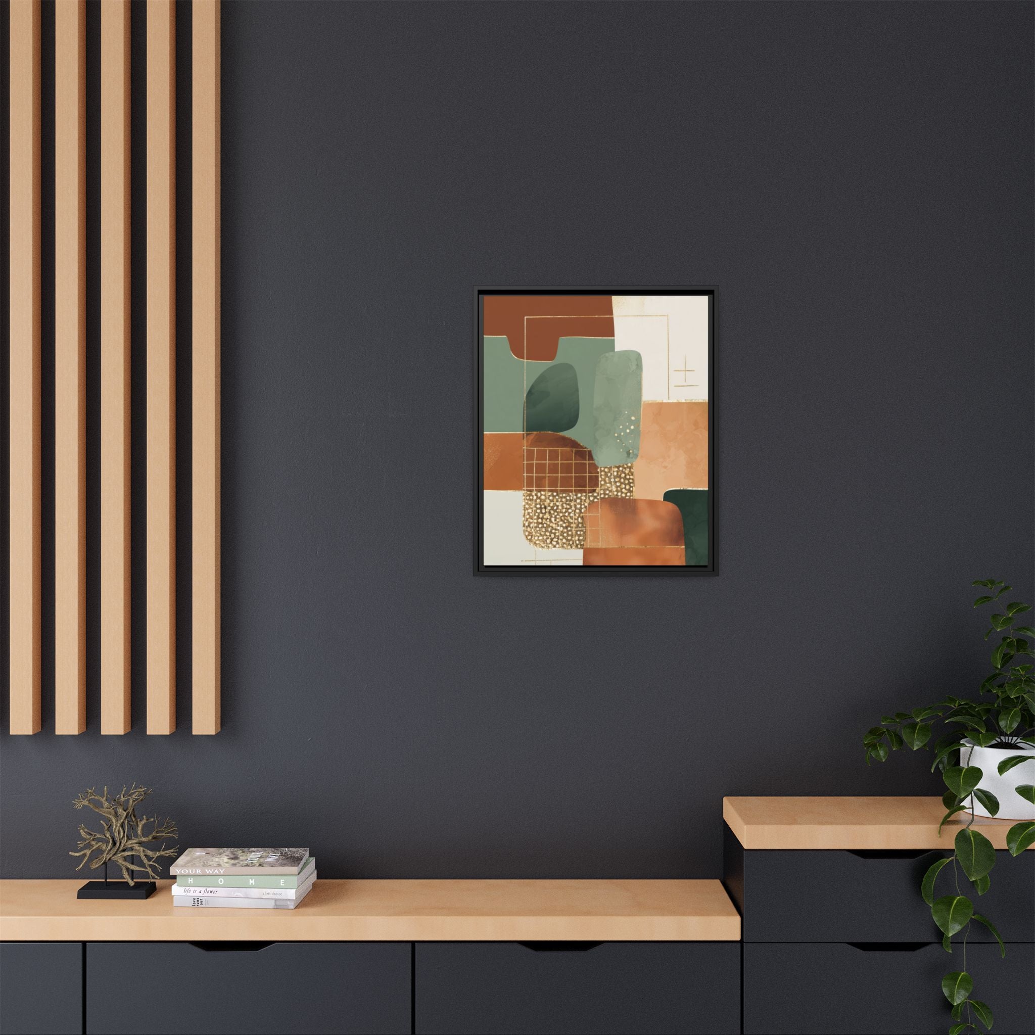 Geometric Harmony: Abstract Minimalist Art, Mid-Century Modern Design, Organic Shapes Composition   |   Custom Orders Accepted