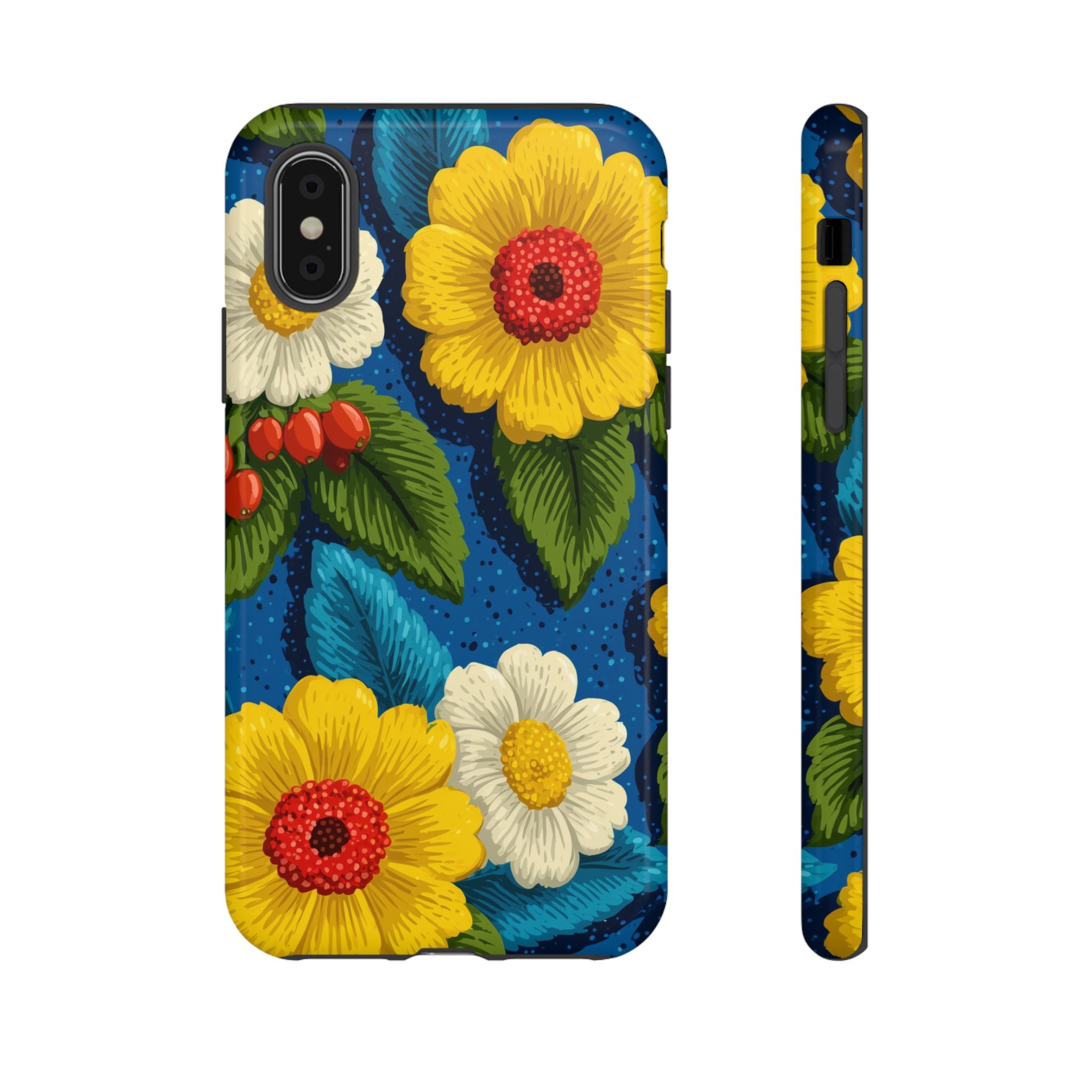 Summer Tough Cases: Floral Fine Art Phone Case, Fun Beach Vibe Phone Accessory, Summer Travel Gift, Colorful Phone Cover, Casual Style Tech