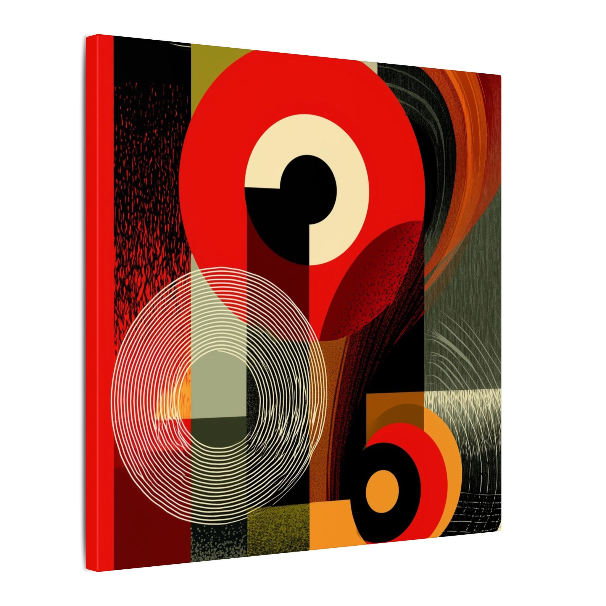 Geometric Convergence: Mid-Century Modern Abstract, Constructivist Design Principles, Bold Chromatic Composition   |   Custom Orders