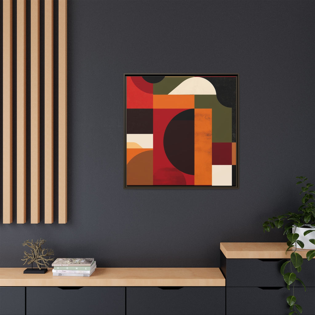 Geometric Convergence: Abstract Bauhaus Design, Constructivist Color Blocks, Architectural Art Composition   |   Custom Orders Accepted