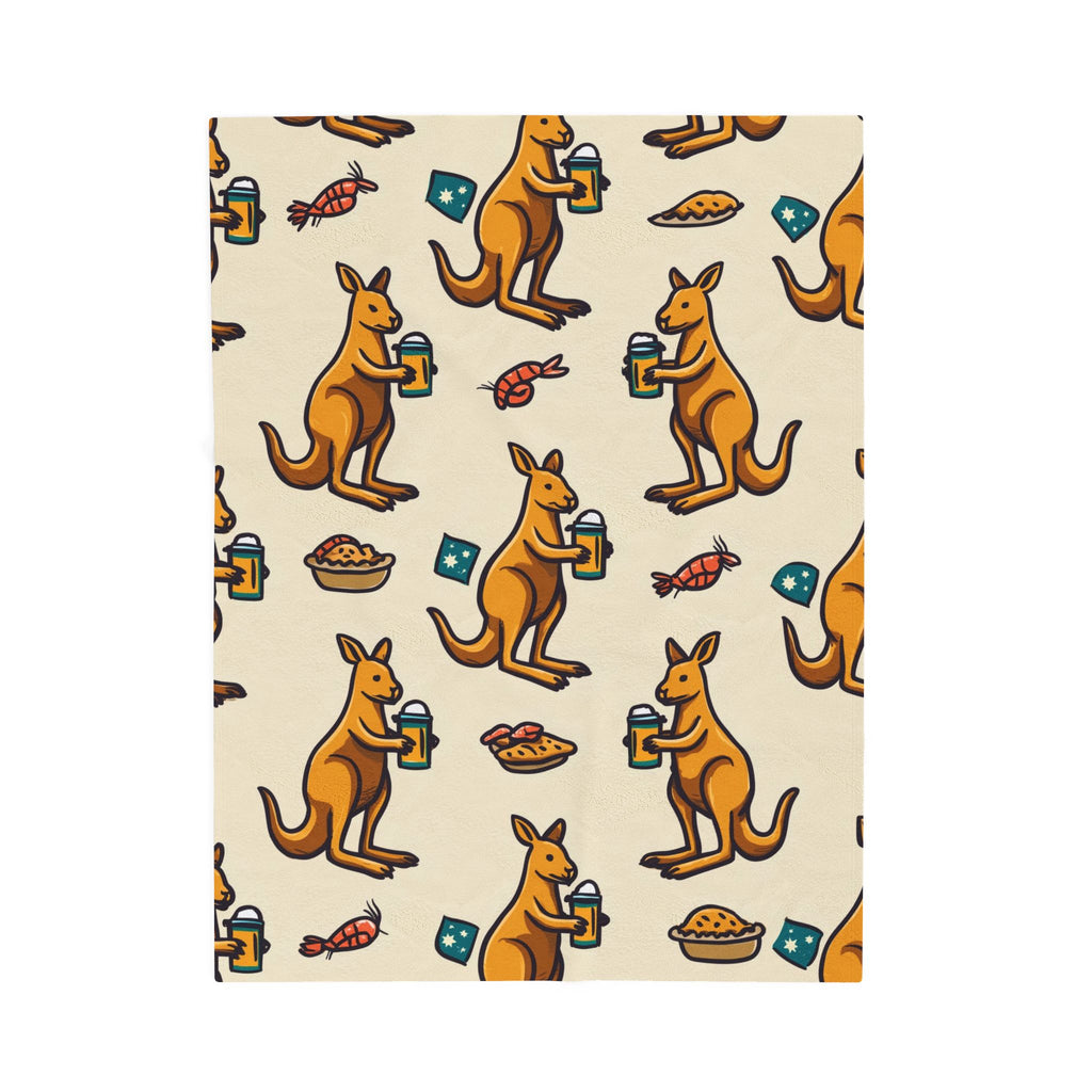 Kangaroo Cocktail Party: Australian Themed Pattern, Graphic Design Illustration   |   Custom Orders Accepted