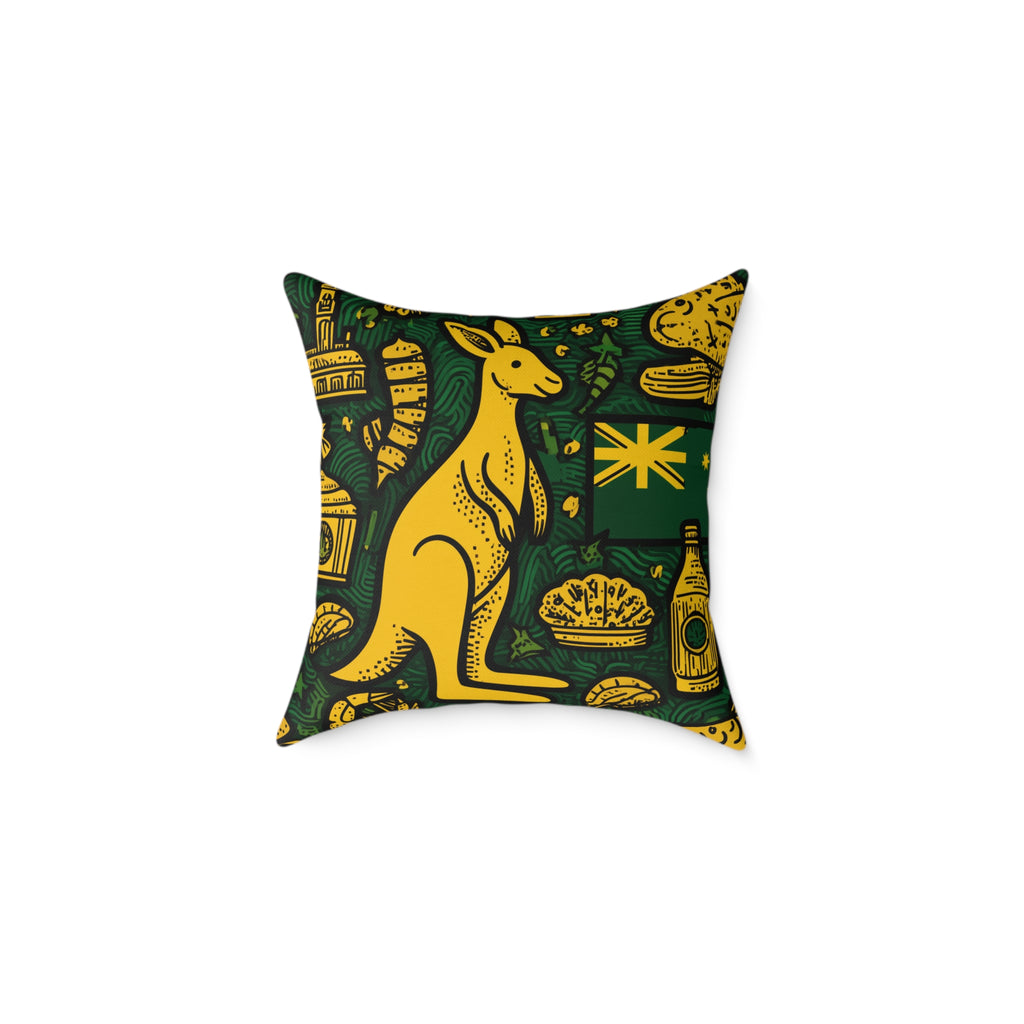 Aussie Themed Decorative Pillow, Home Decor, Couch Cushion, Gift for Australian Lovers, Unique and Fun Room Accent