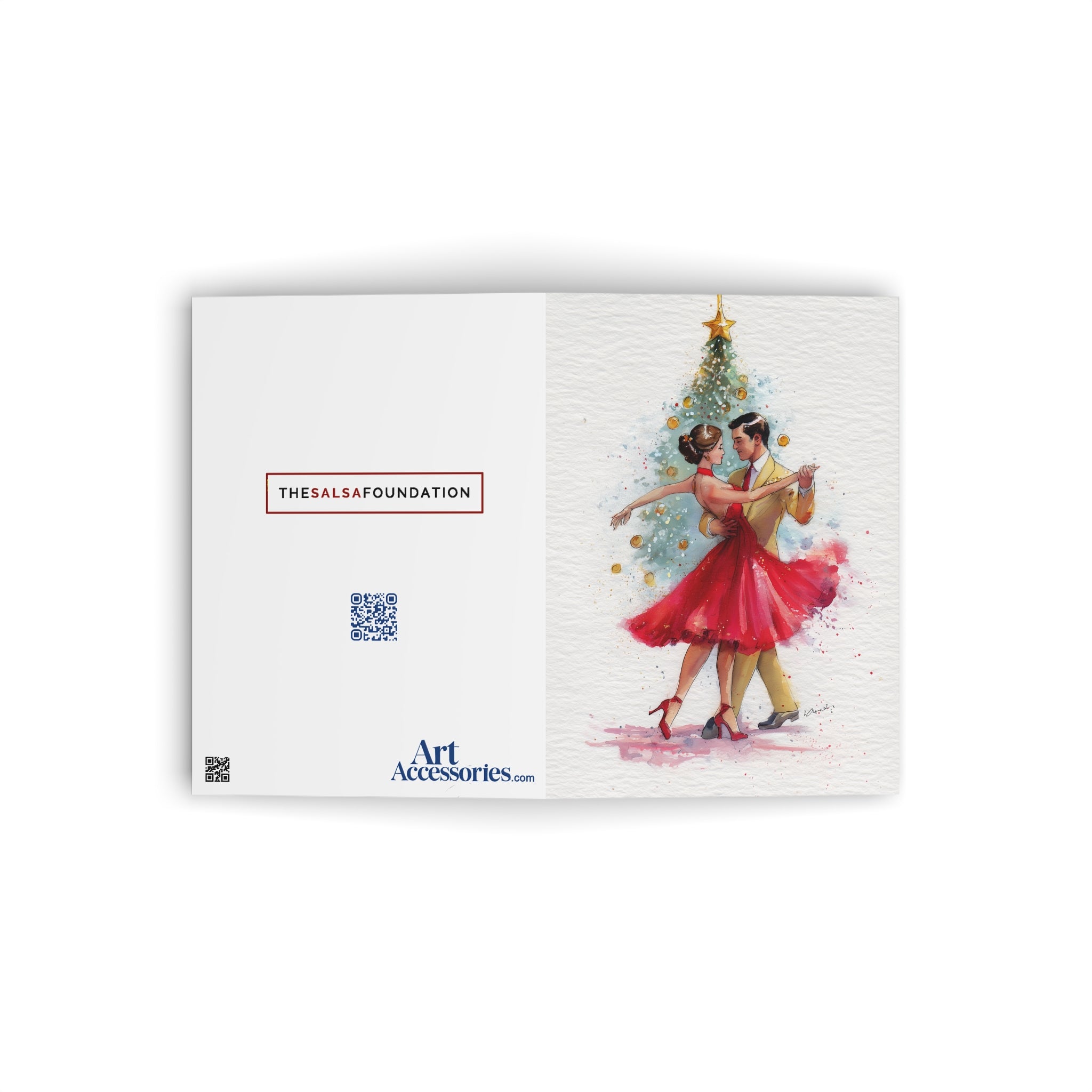 Christmas Salsa Dancing Greeting Card