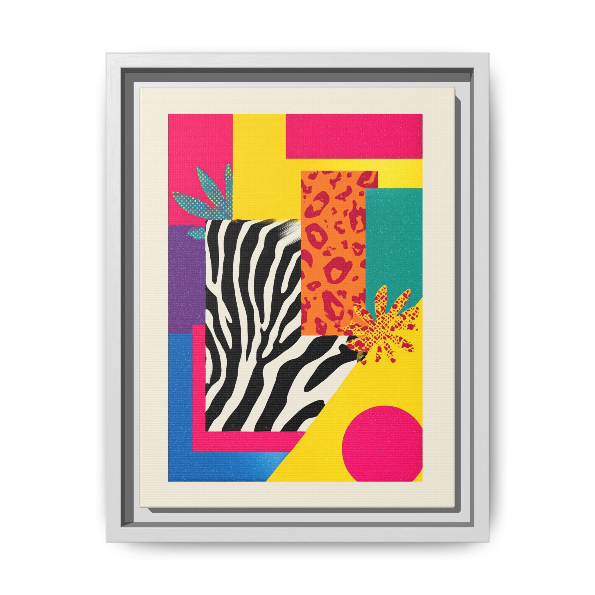 Zebra Stripes & Leopard Spots: 80s Pop Art Design, Memphis Style Graphic, Geometric Color Block Pattern   |   Custom Orders Accepted