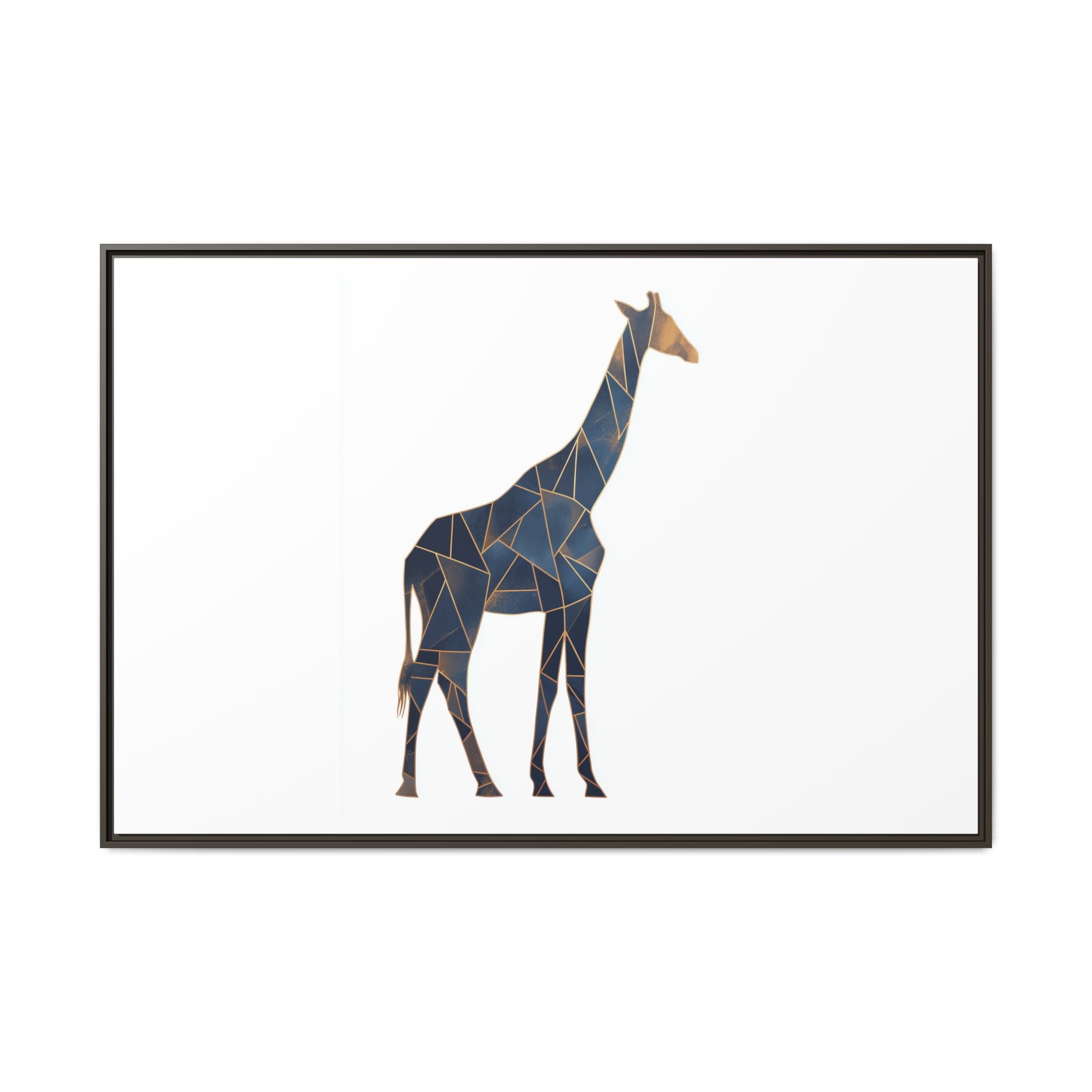 Fragmented Giraffe: Geometric Mosaic Art, Contemporary Blue Silhouette   |  Personalized & Custom Orders Available