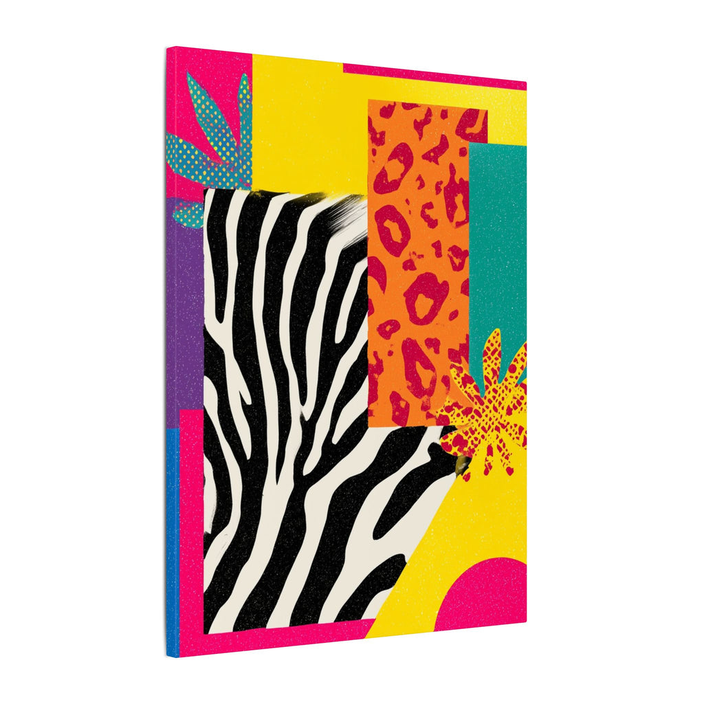 Copy of Pop Geometry: Zebra Leopard Fusion, Geometric Color Block, Modern Abstract Design   |   Custom Orders Accepted