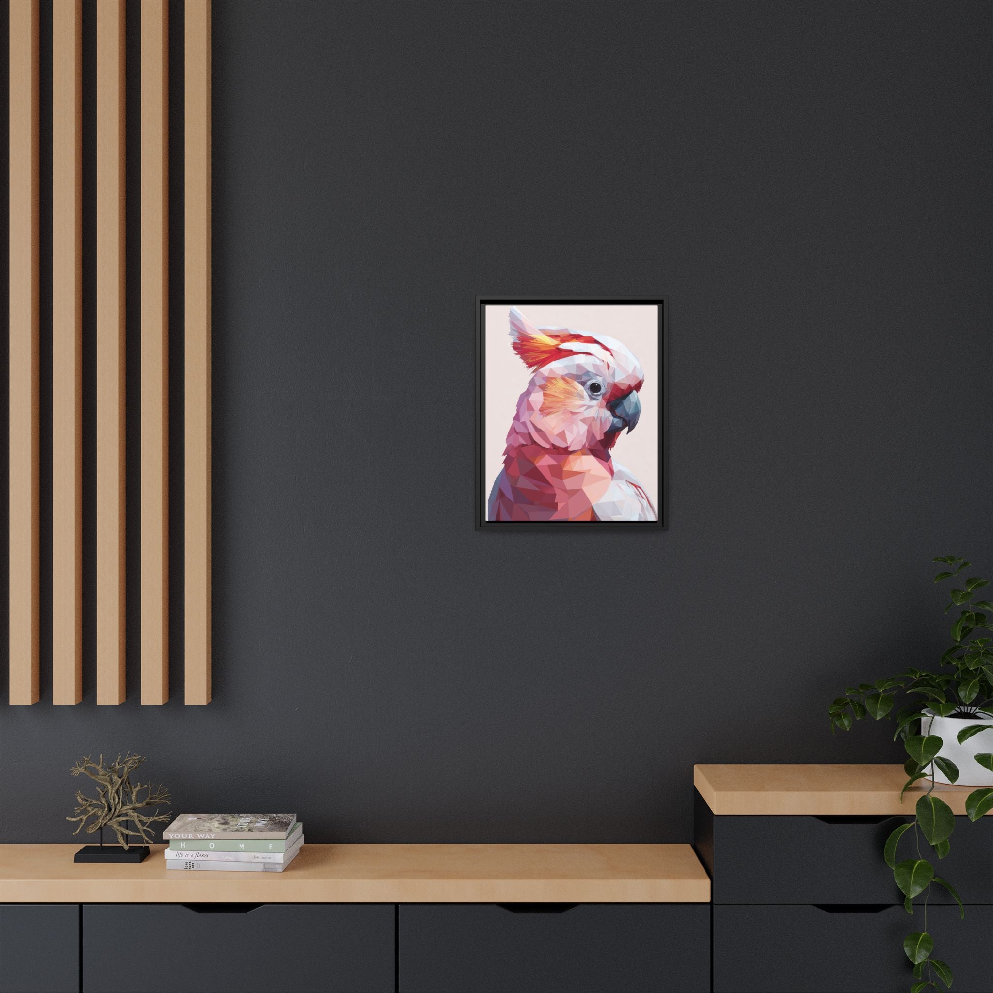 Geometric Cockatoo Portrait: Low-Poly Bird Art, Vibrant Abstract Illustration   |    Custom Orders Available