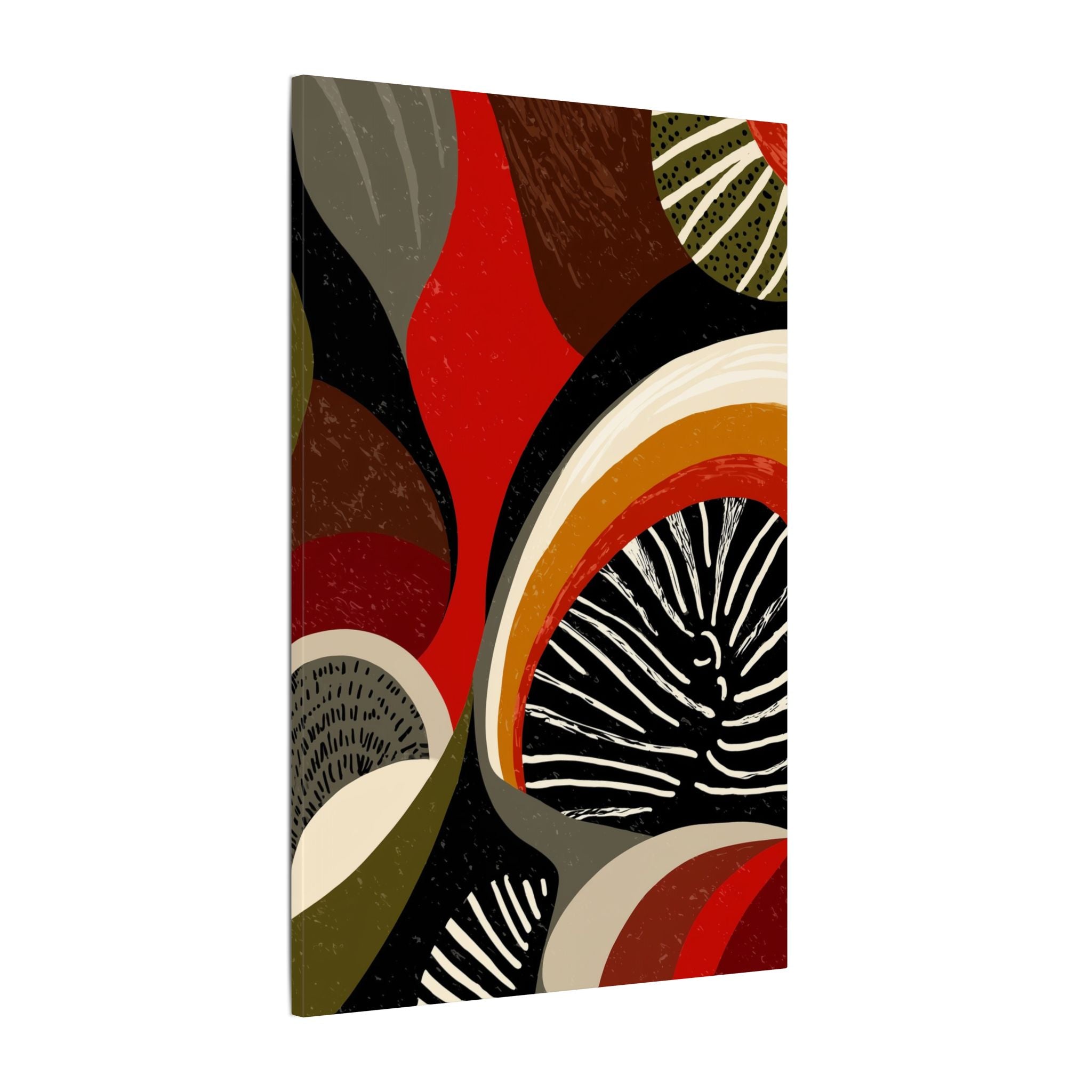 Harmonic Convergence: Organic Geometry, Mid-Century Modern Abstract, Earthy Palette Composition   |   Custom Orders Accepted