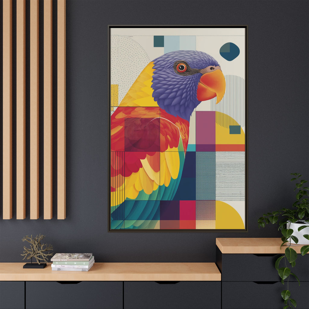 Geometric Parrot: Abstract Wildlife Art, Modern Color Block Design   |  Personalized & Custom Orders Available