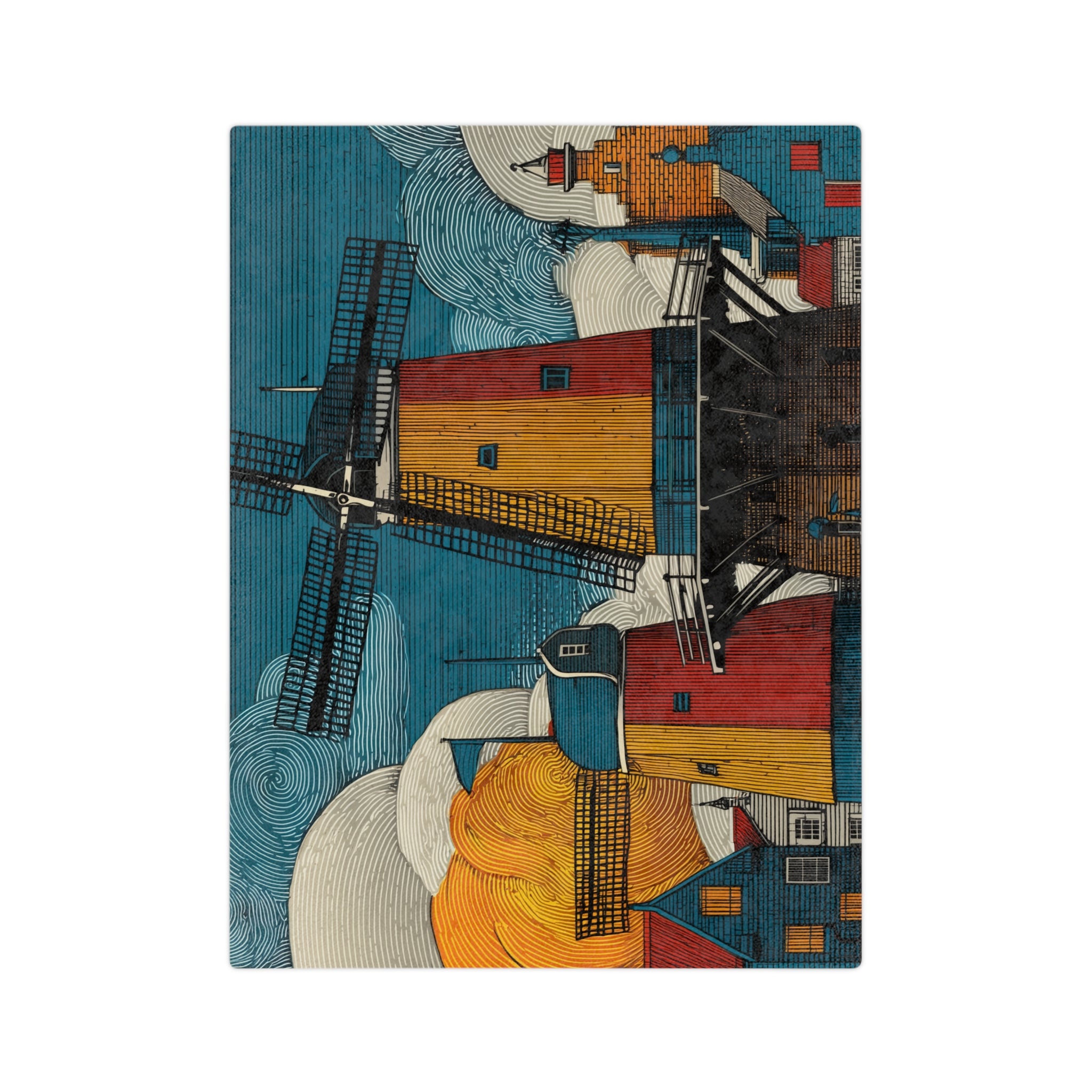 Colorful Windmill Microfiber Blanket, Cozy Home Decor, Gift for Warmth Lovers, Perfect for Fall and Winter, Birthday and Holiday