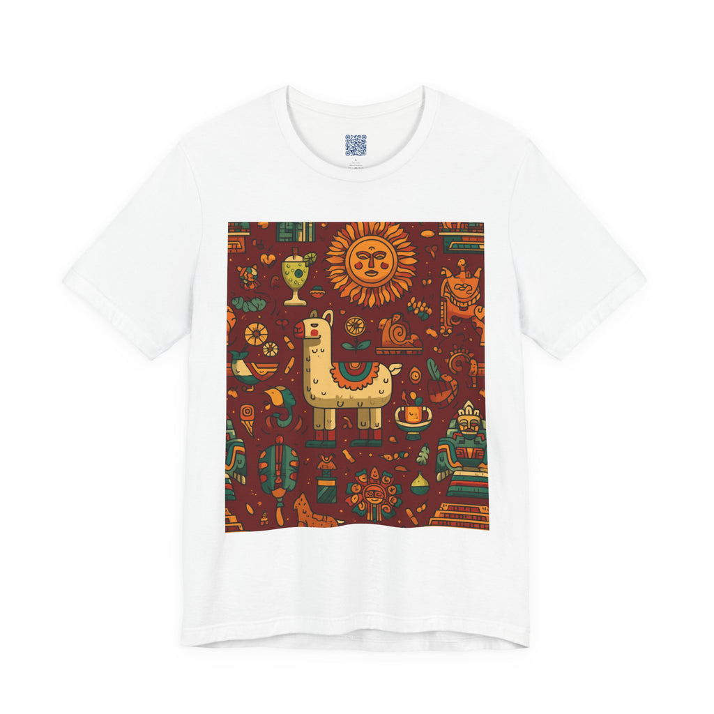 Colorful Llama Graphic Tee, Fun Summer Shirt, Unique Animal Art, Bohemian Style, Gift for Animal Lovers, Festival Wear, Unisex T-Shirt