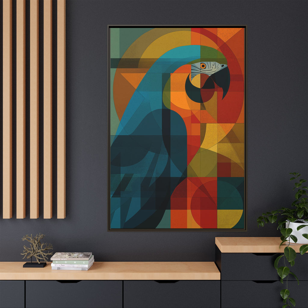 Cubist Parrot Prisma: Geometric Bird Art, Modernist Color Block Design   |    Custom Orders Available