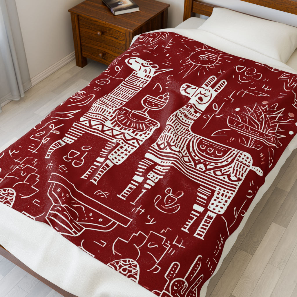 Andean Symmetry: Folk Art Llamas, Indigenous Geometric Patterns   |   Custom Orders Accepted