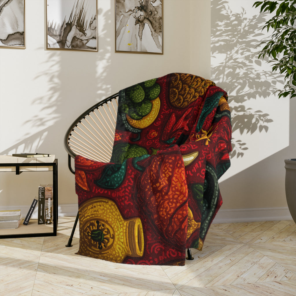 Vibrant Spanish Art Blanket, Cozy Home Décor, Bohemian Style Throw, Unique Gift for Any Occasion, Doona Cover, Duvet, Quilt
