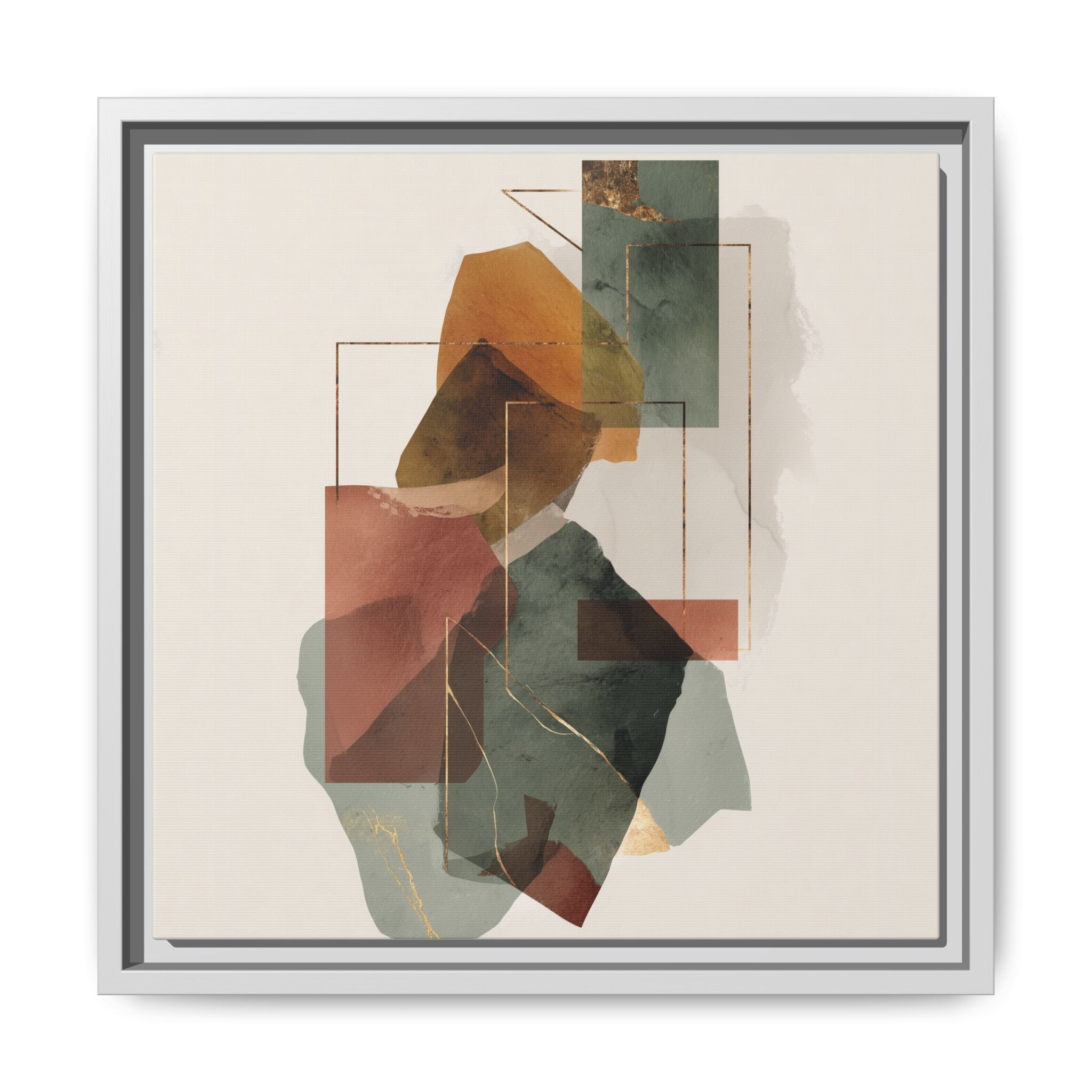 Harmonic Geometries: Architectural Abstraction, Earthy Palette, Minimalist Composition   |   Custom Orders Accepted