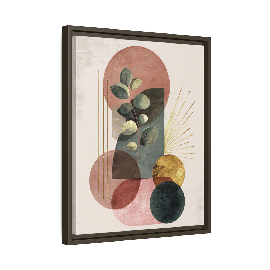 Botanical Geometric Symphony: Eucalyptus Harmony, Metallic Intersections, Modern Earth Tones   |   Custom Orders Accepted